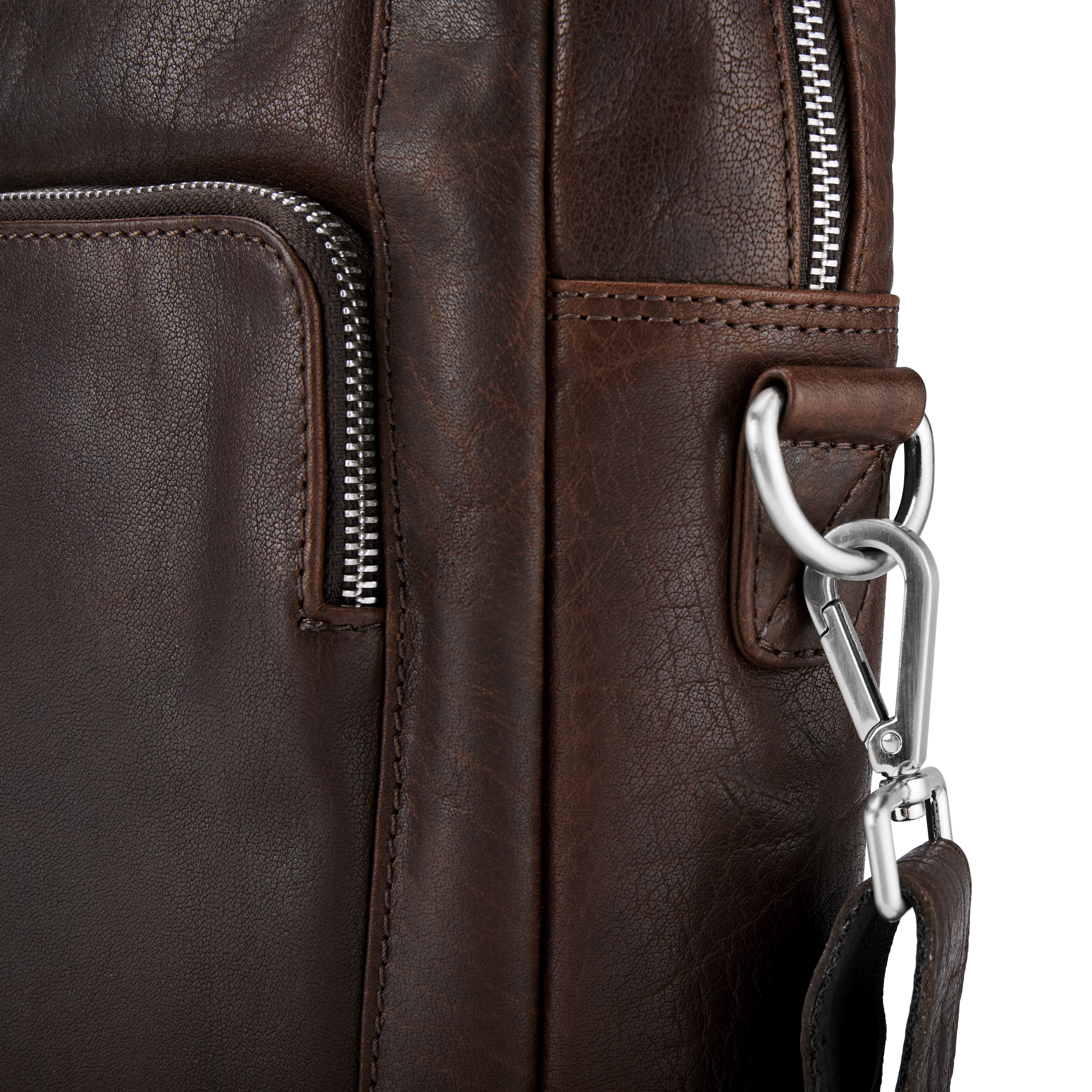 Montreal Classic Braune Leder Laptoptasche - 10