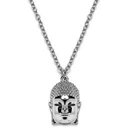 Unity | Silberfarbene Buddha-Halskette aus Edelstahl