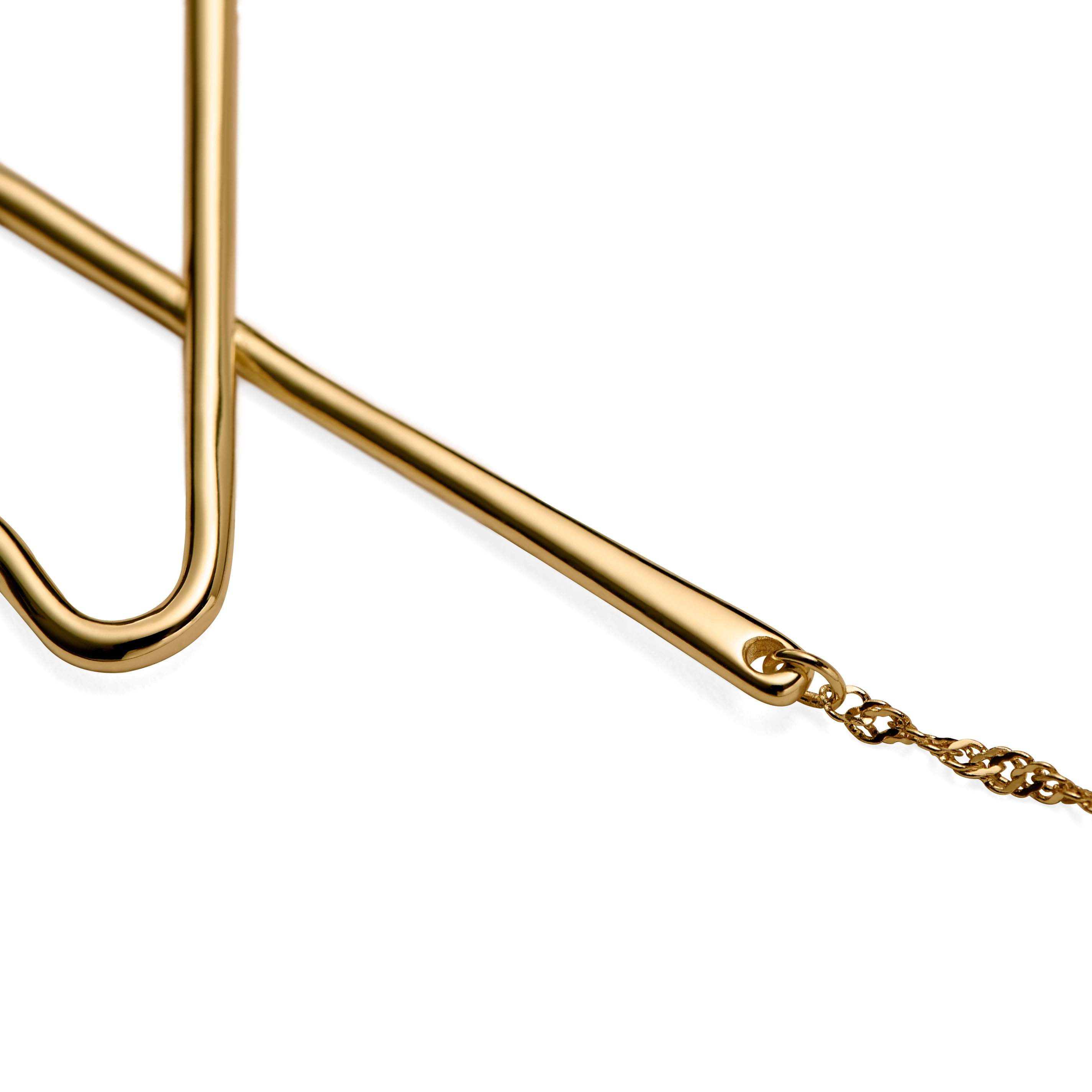 Gold Crinkle 925s Tie Chain - 4