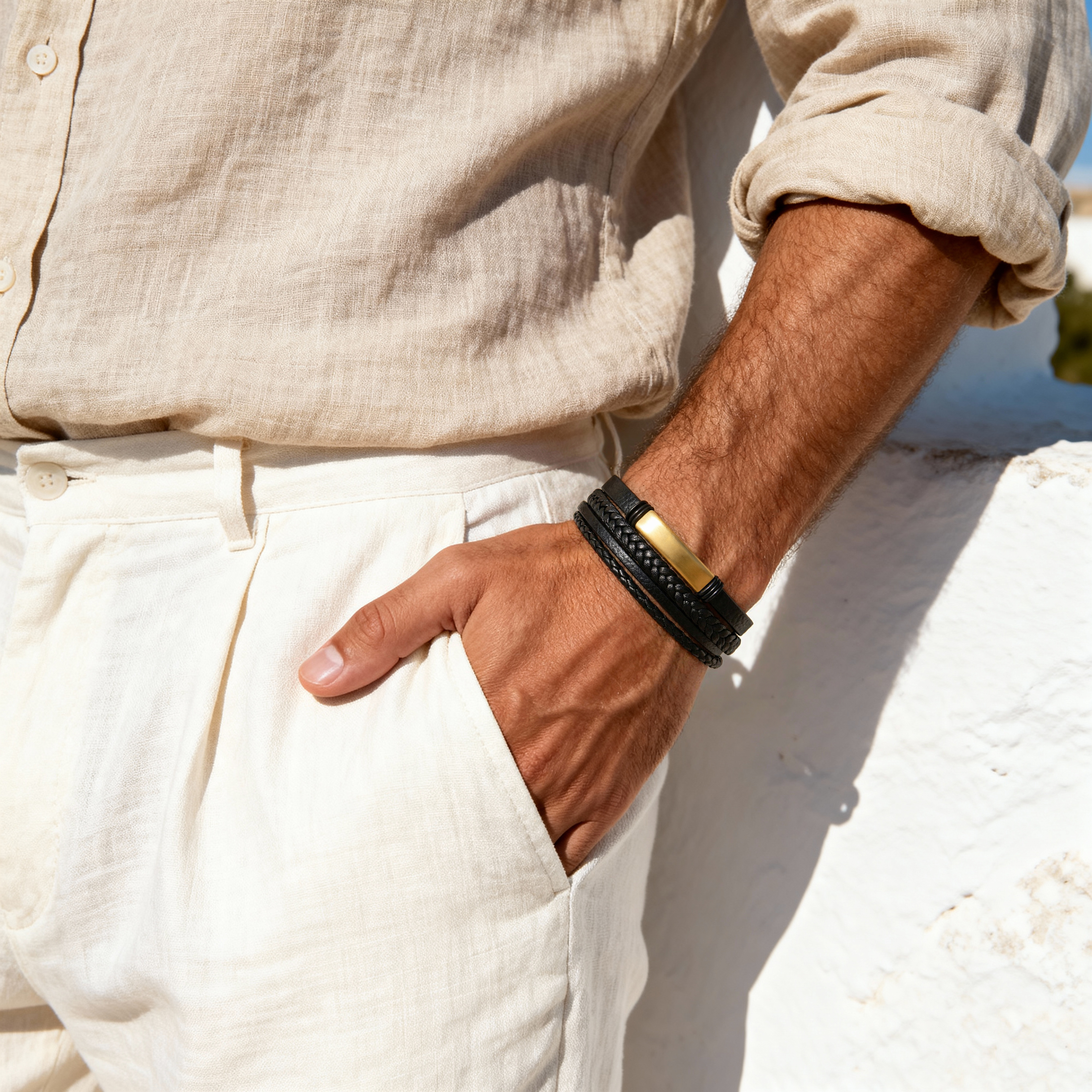 Brushed Gold-Tone ID Bracelet - 2