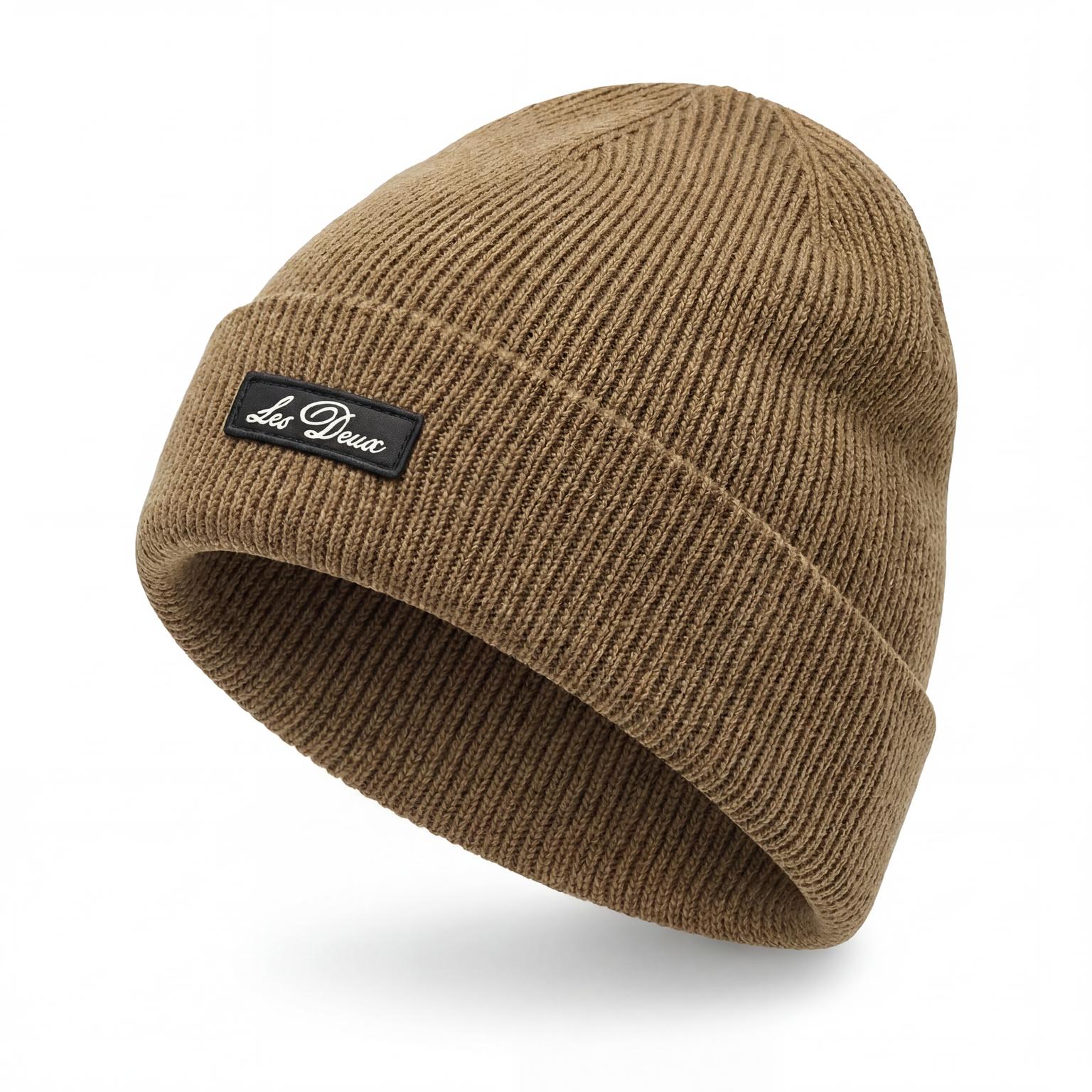 Les Deux | Wayne Nøddebrun Logo Patch Beanie Les Deux | Wayne Nøddebrun Logo Patch Beanie