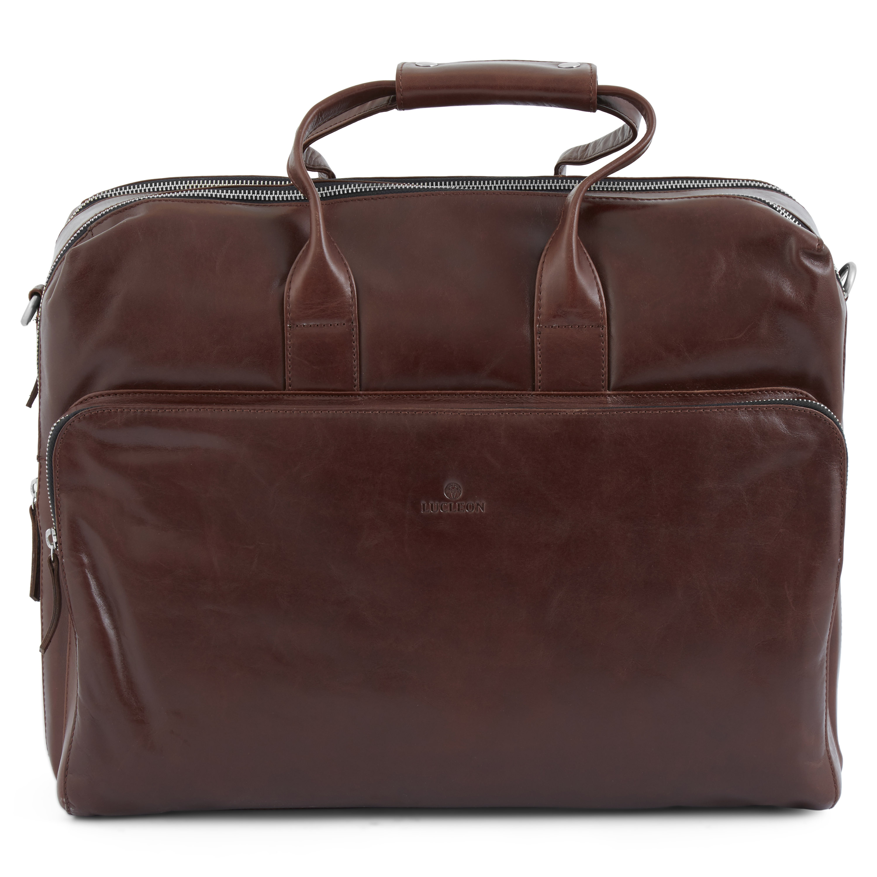 Голяма кафява чанта за през рамо Jasper - 2