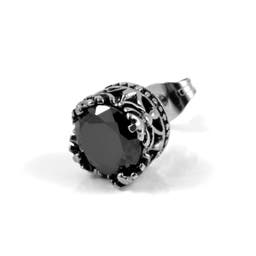 "Royal Black"-Ohrring mit 9 mm Durchmesser
