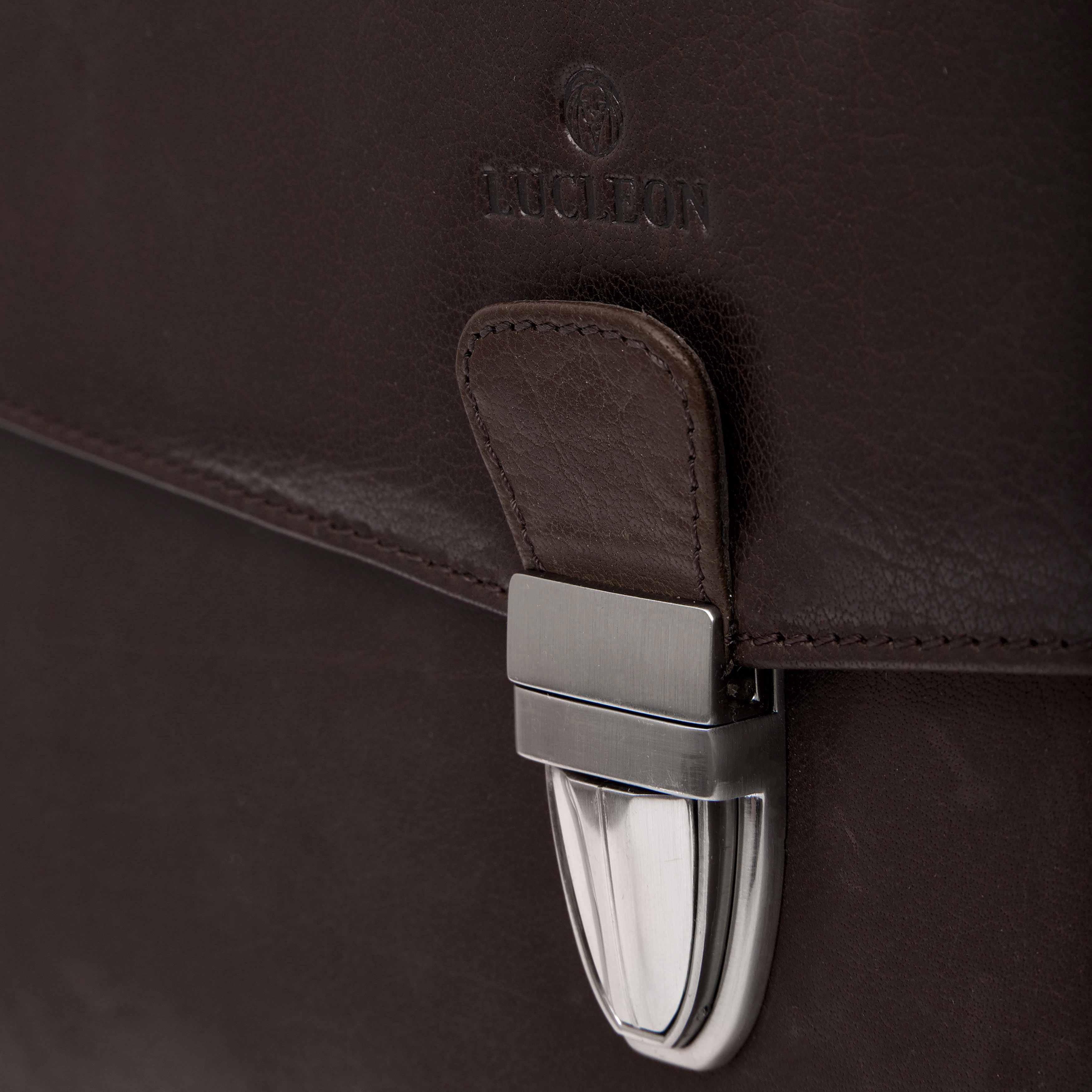 Serviette Montréal en cuir marron foncé - 13