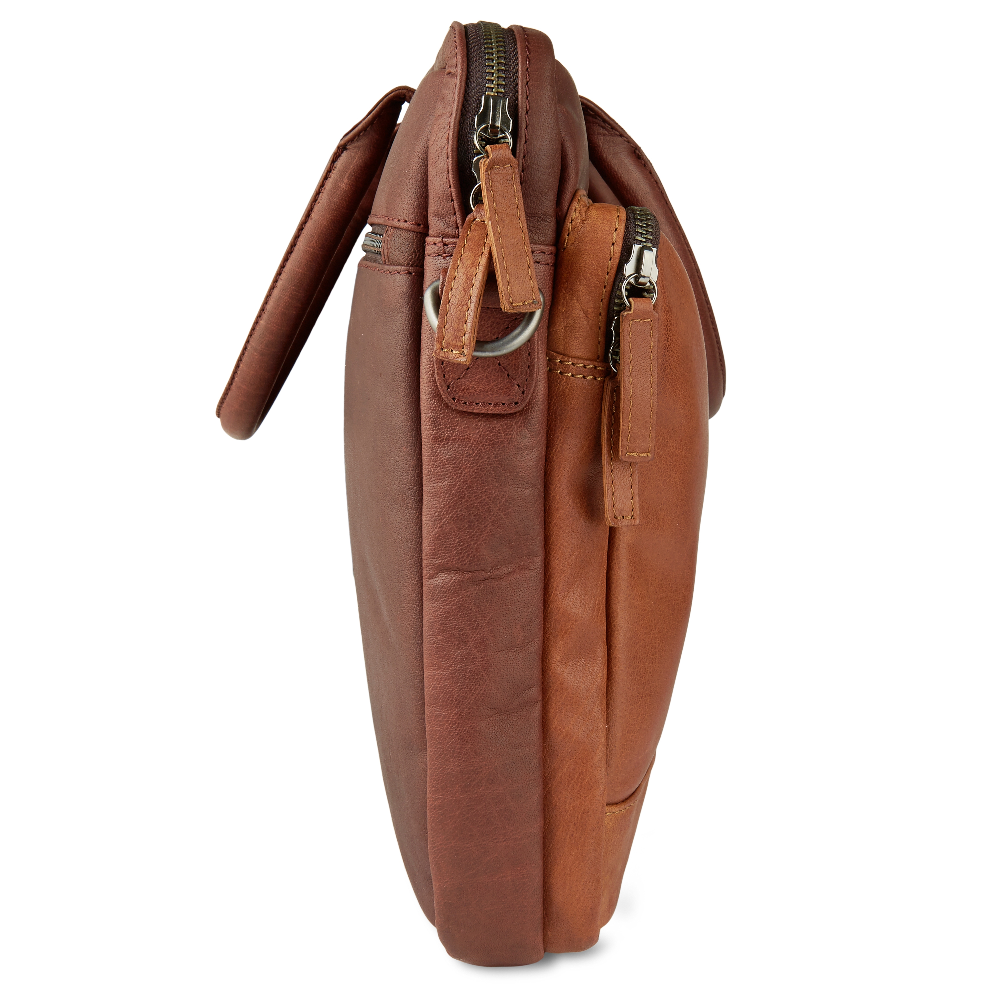 Oxford Brun & Ljusbrun Datorväska i Läder - 4