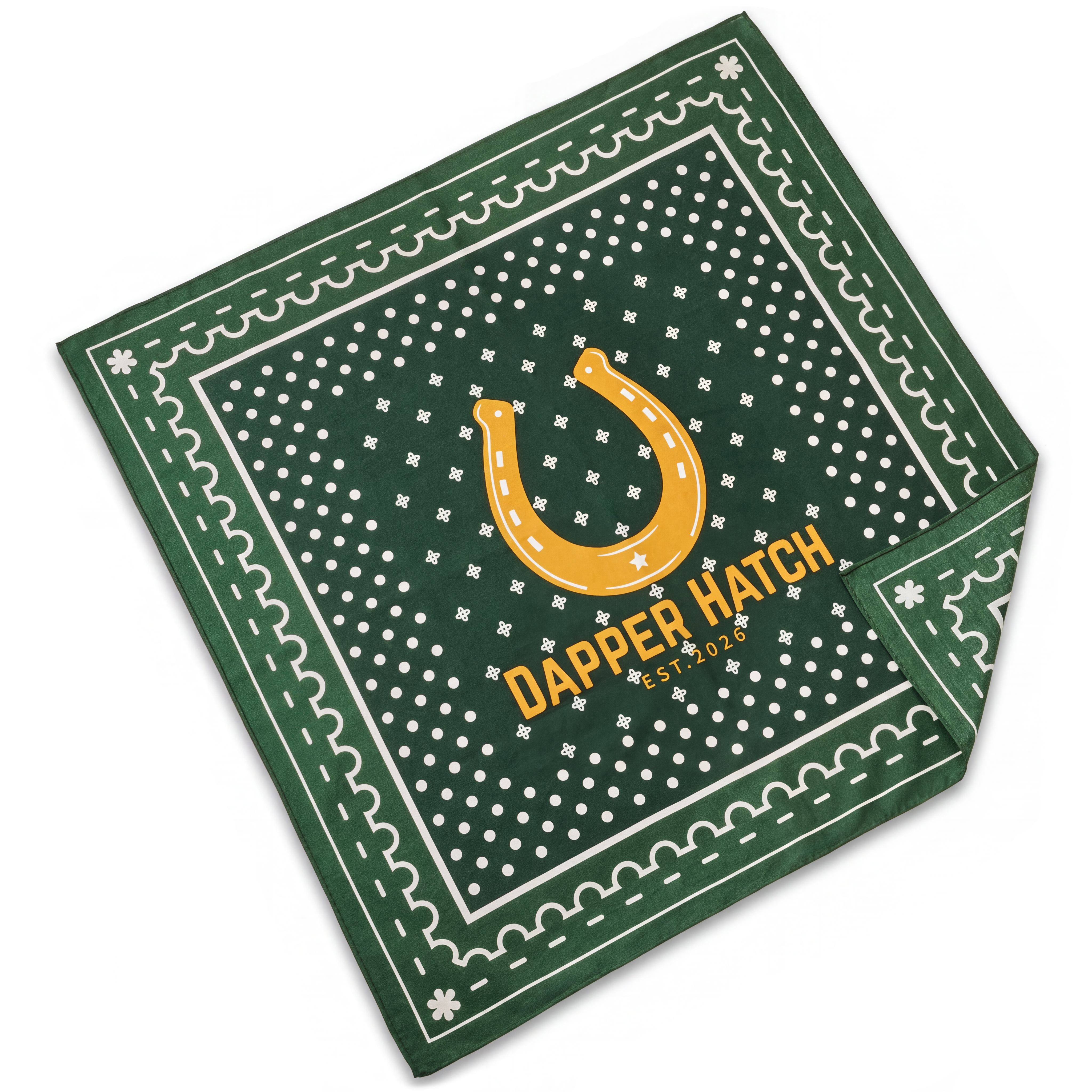 The Intro | Zöld Western pamut bandana - 2