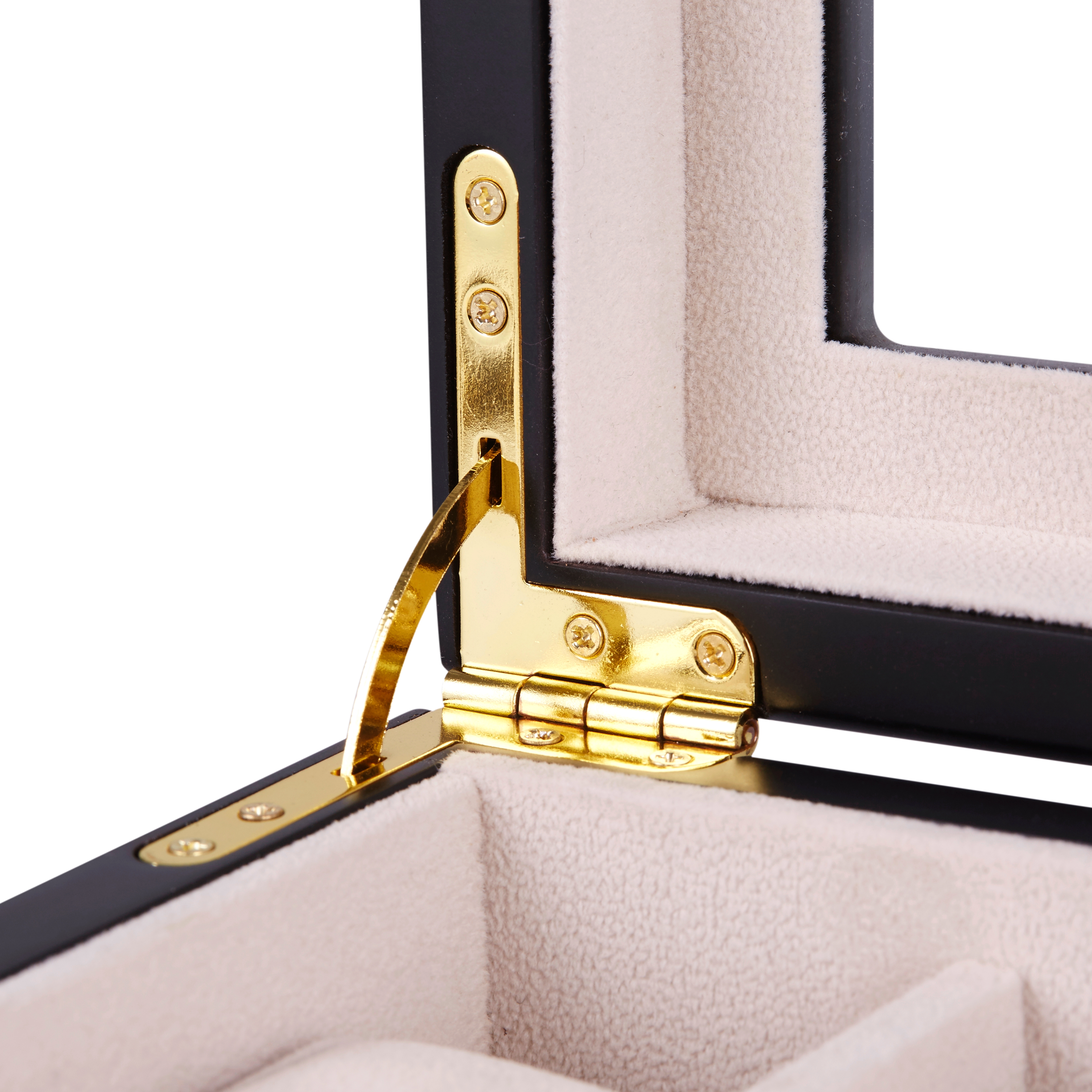 Abschließbare Goldfarbene & Kirschholz Uhrenbox - 10 Uhren - 5