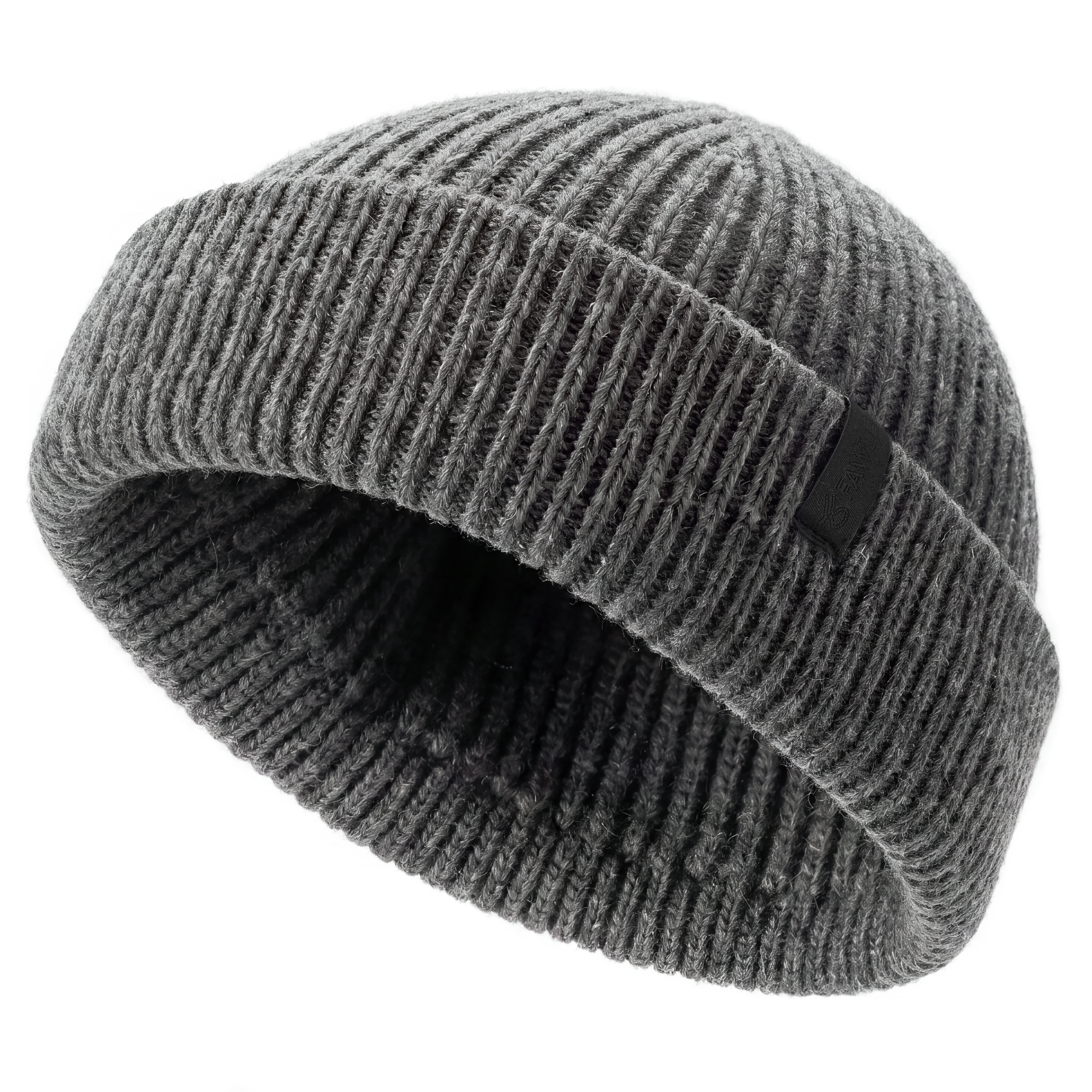 Nordic | Fisherman beanie i mørkegrå uldblend