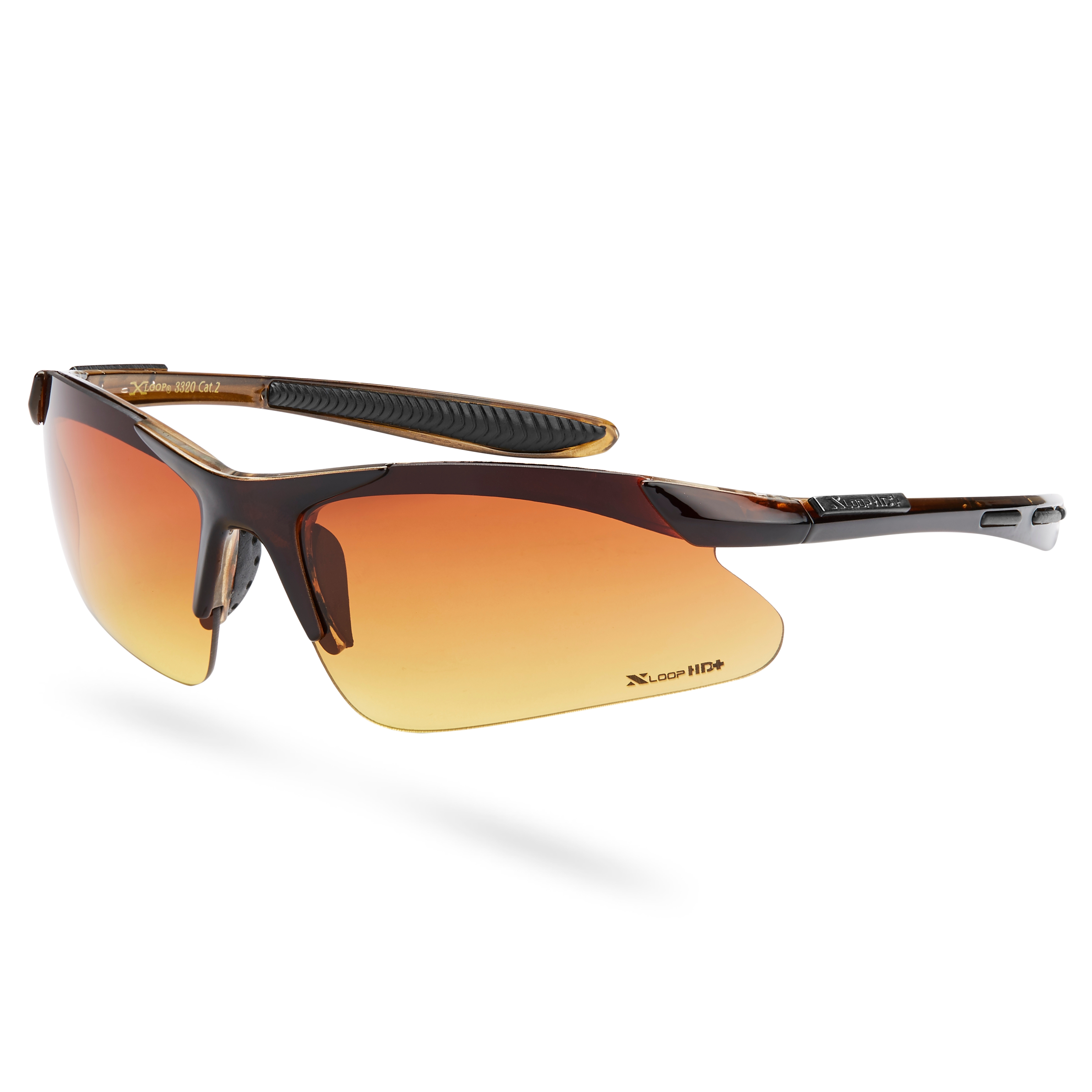 HD+ Bruine & Bruine Wraparound Sportzonnebril - 2