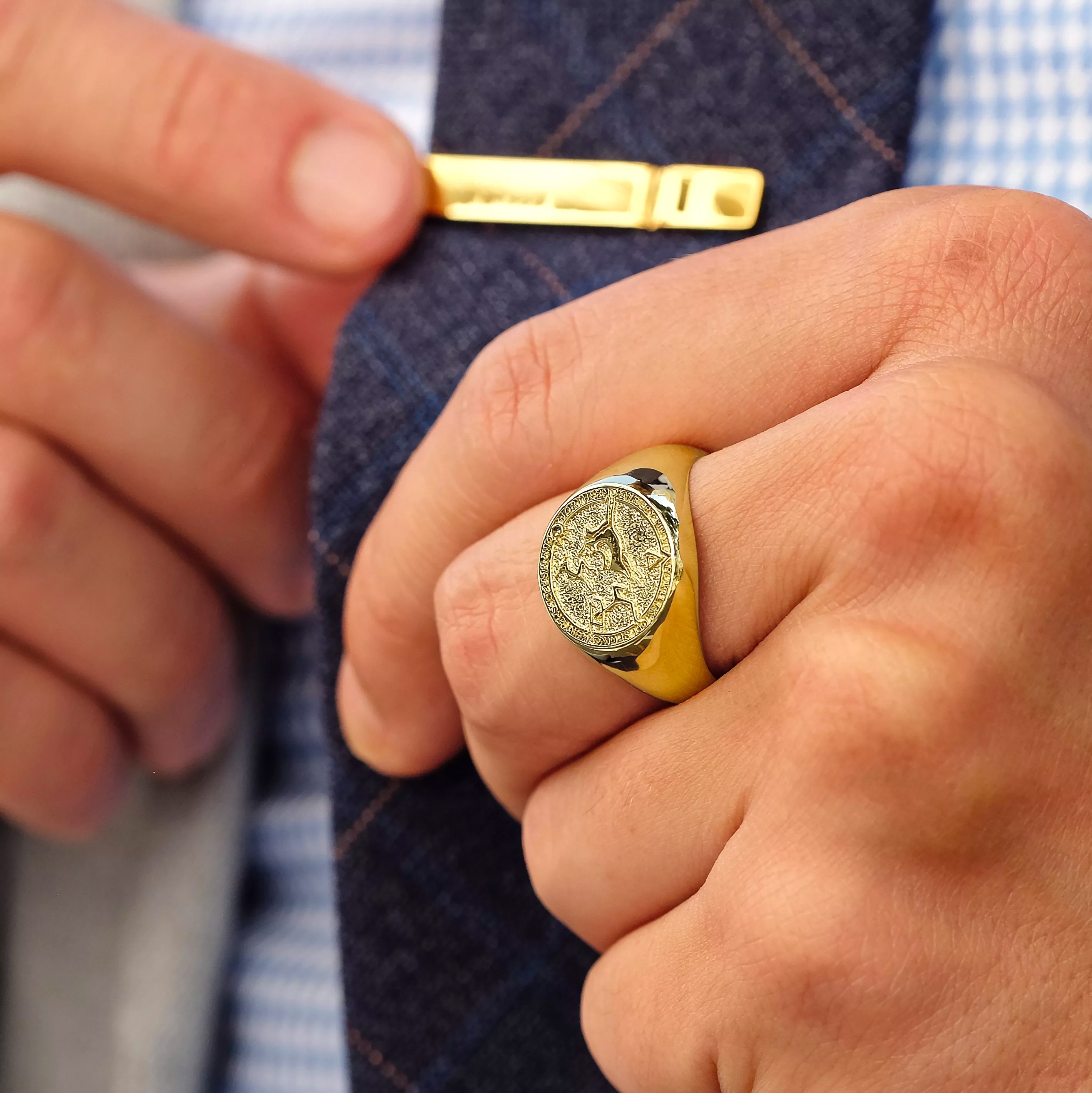 Klasični prsten Hunter's Offspring Signet od 925 srebra - 4