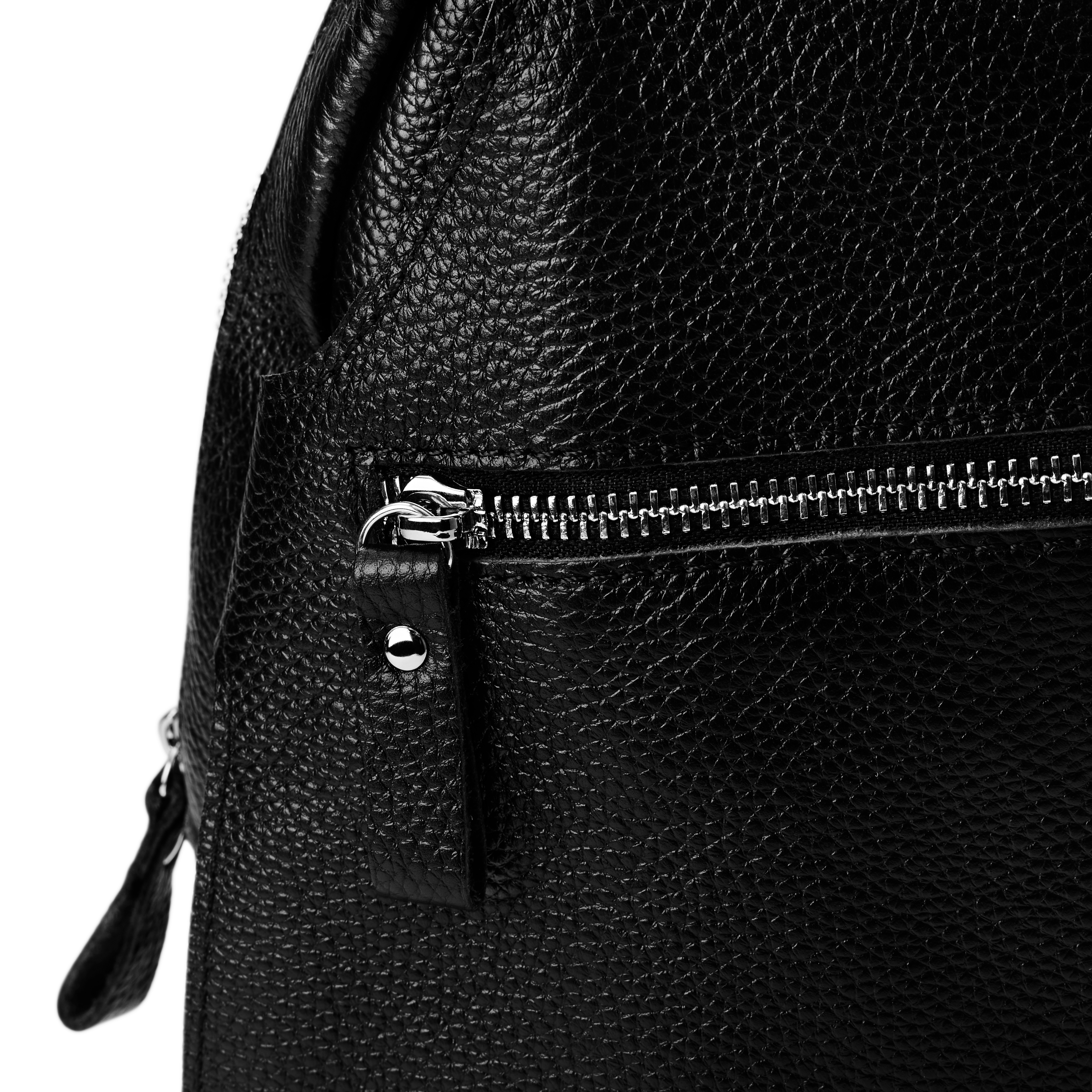 Schwarze Leder-Umhängetasche mit einem Riemen - 5