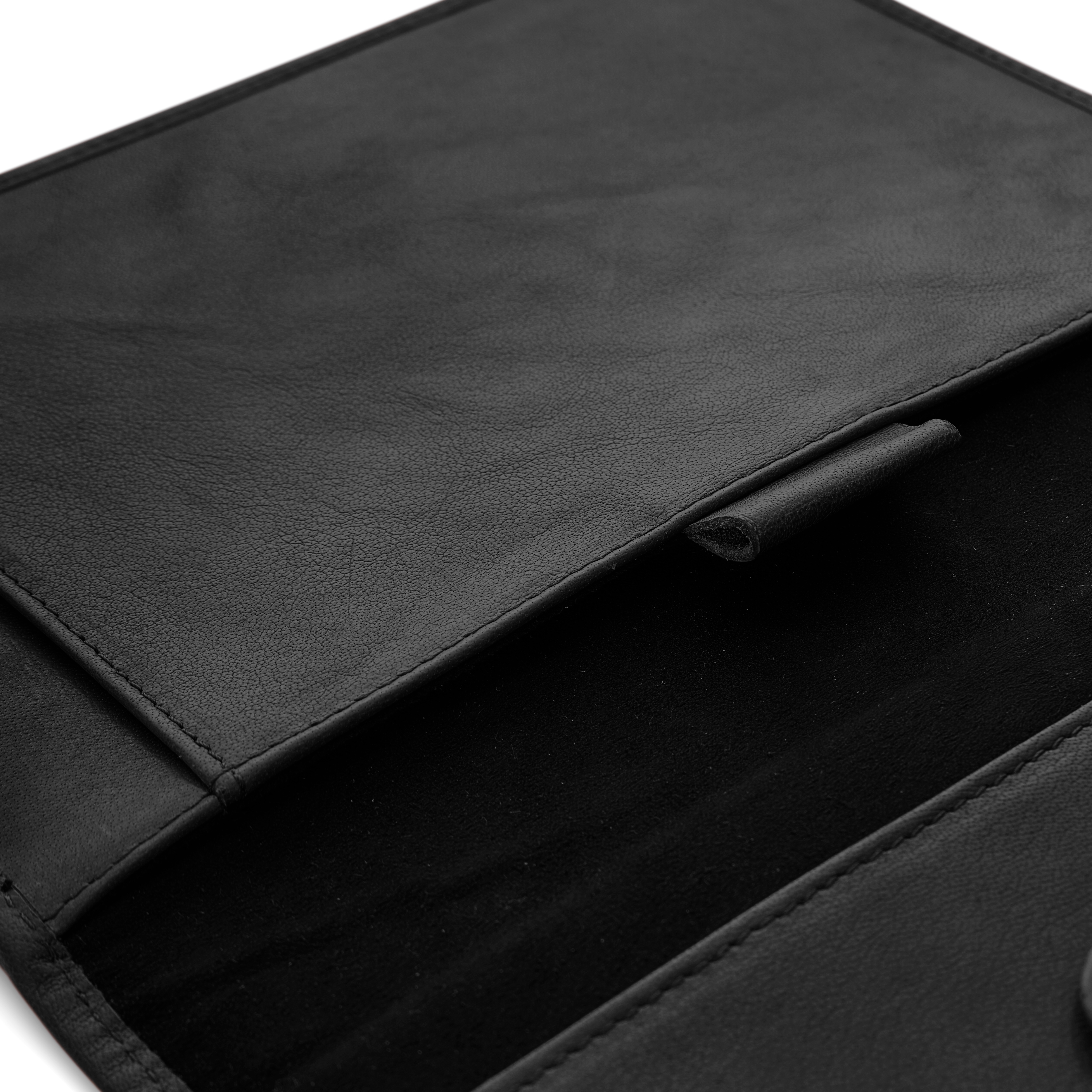 Black Refillable Buffalo Leather Notebook & Journal Cover - 7