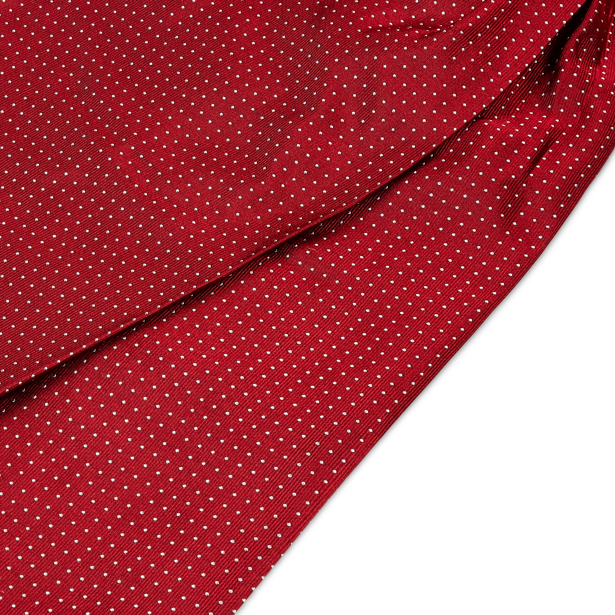 Rote Gepunktete Seiden Ascotkrawatte - 2