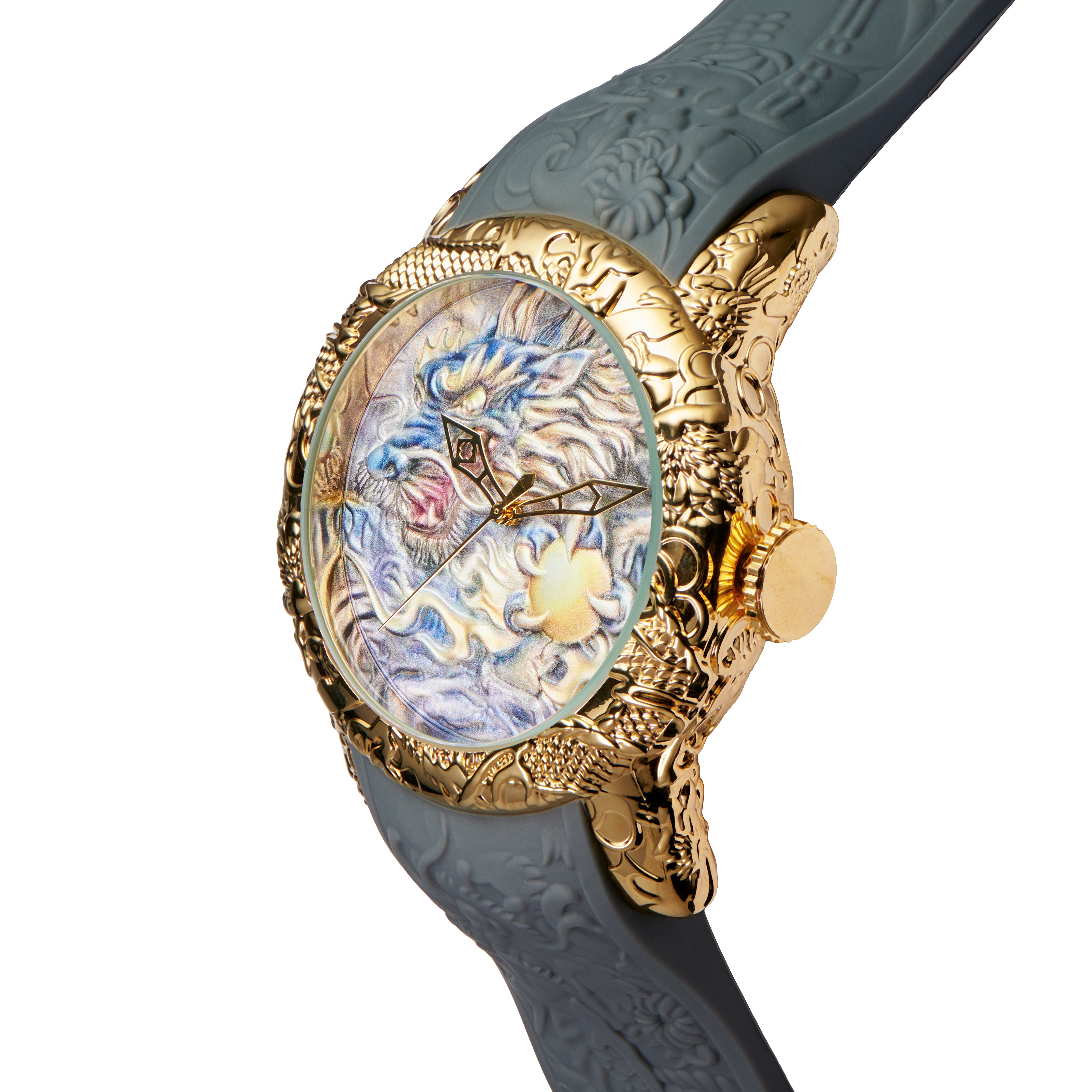 Grijs & Goudkleurig Drakenhorloge - 2