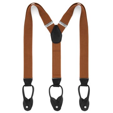 Wide Cognac Split Button Braces Wide Cognac Split Button Braces