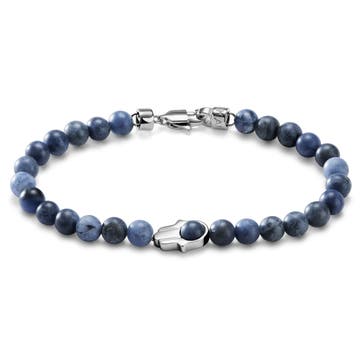 Unity | Zapestnica z lapis lazuli kroglicami širine 6 mm in roko Hamsa Unity | Zapestnica z lapis lazuli kroglicami širine 6 mm in roko Hamsa