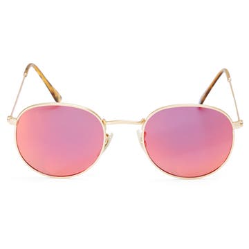 Dandy Pink Polarized Round Sunglasses
