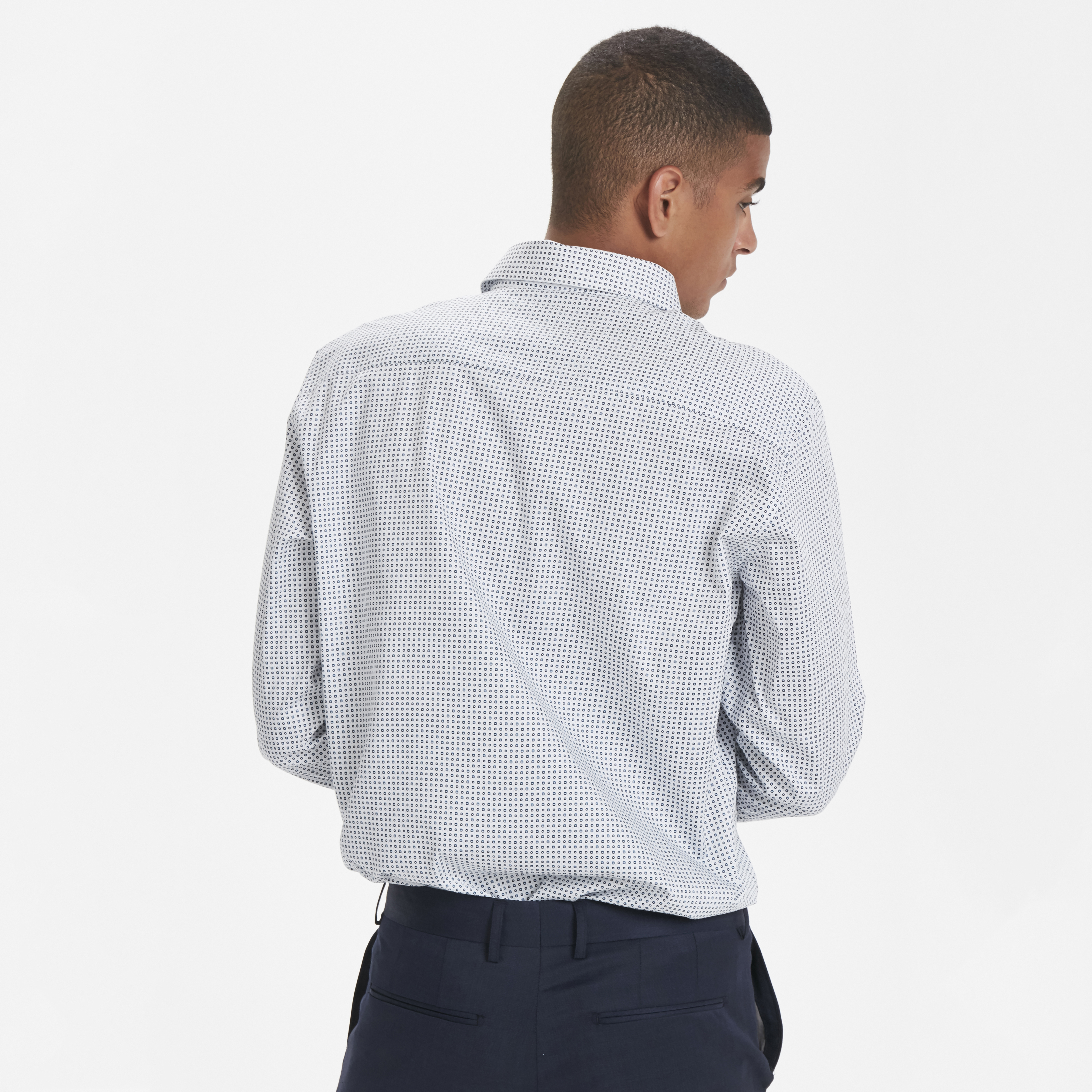 Chemise bleue à motifs circulaires Trostol - 10