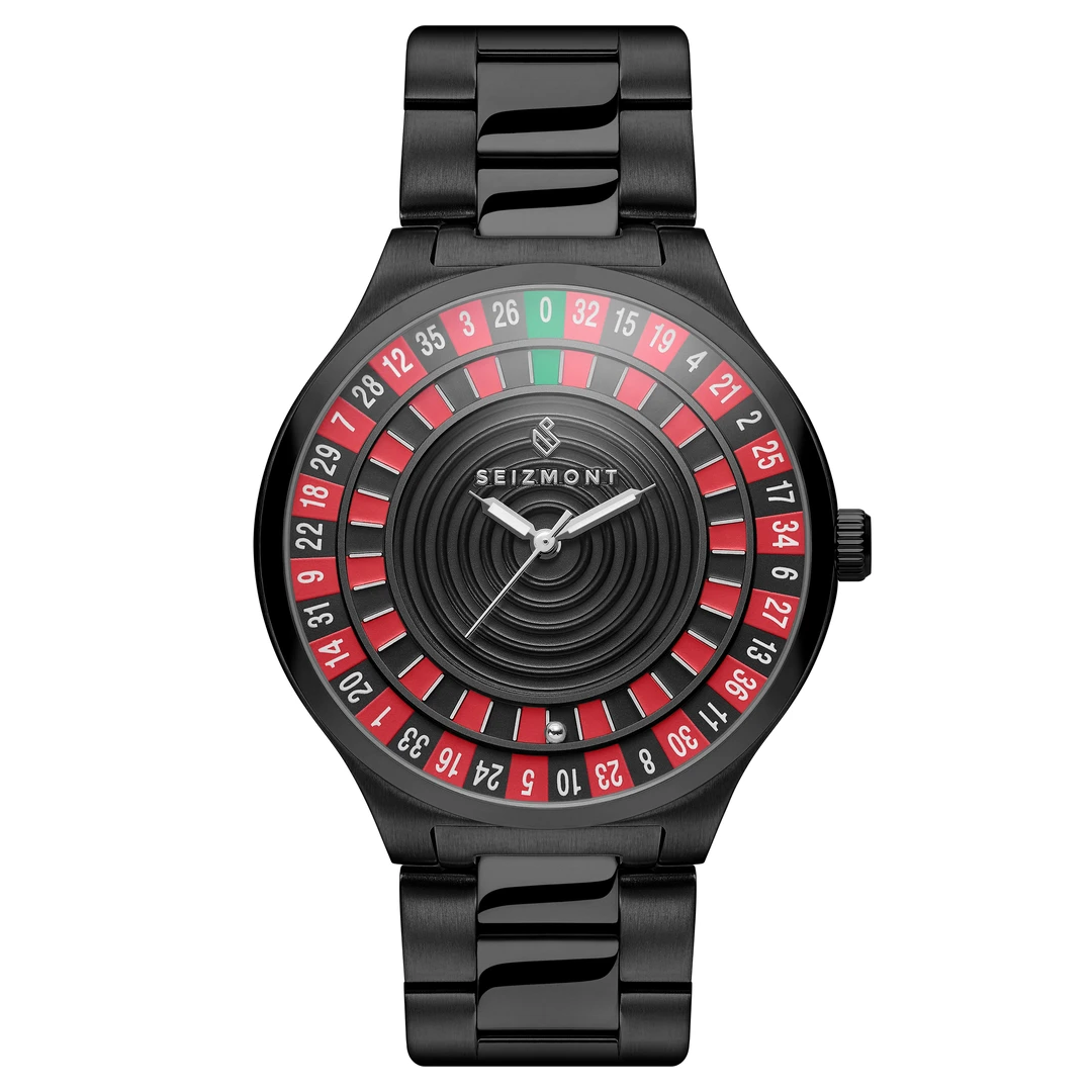 Mark Roulette Watch Ace | Black Stainless Steel Quartz Movement Roulette Watch | In stock ...
