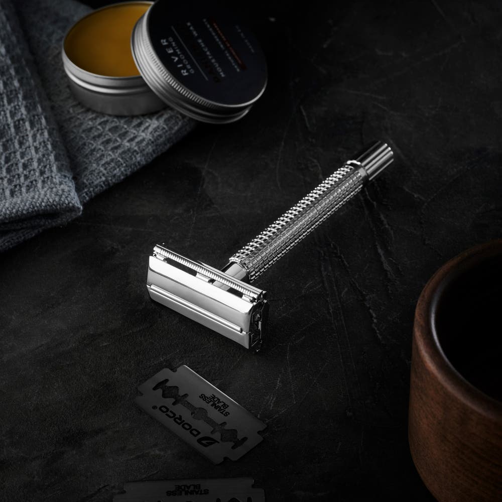 hover: Blank Silver-Tone Long Safety Razor hover: Blank Silver-Tone Long Safety Razor