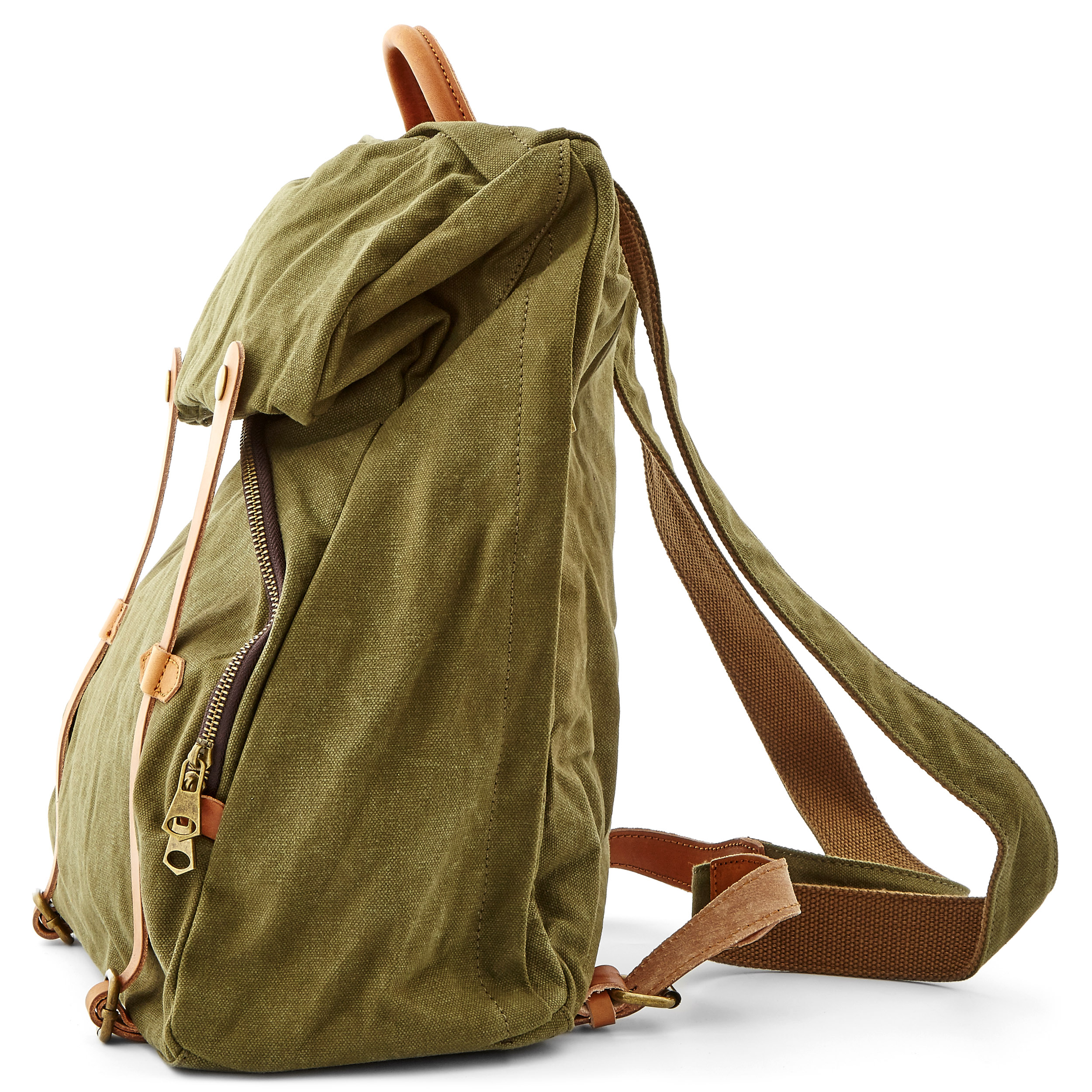 Ryggsekk i Grønn Kanvas - 2
