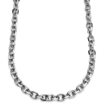Essentials | 12 mm Silver-Tone Cable Chain Necklace