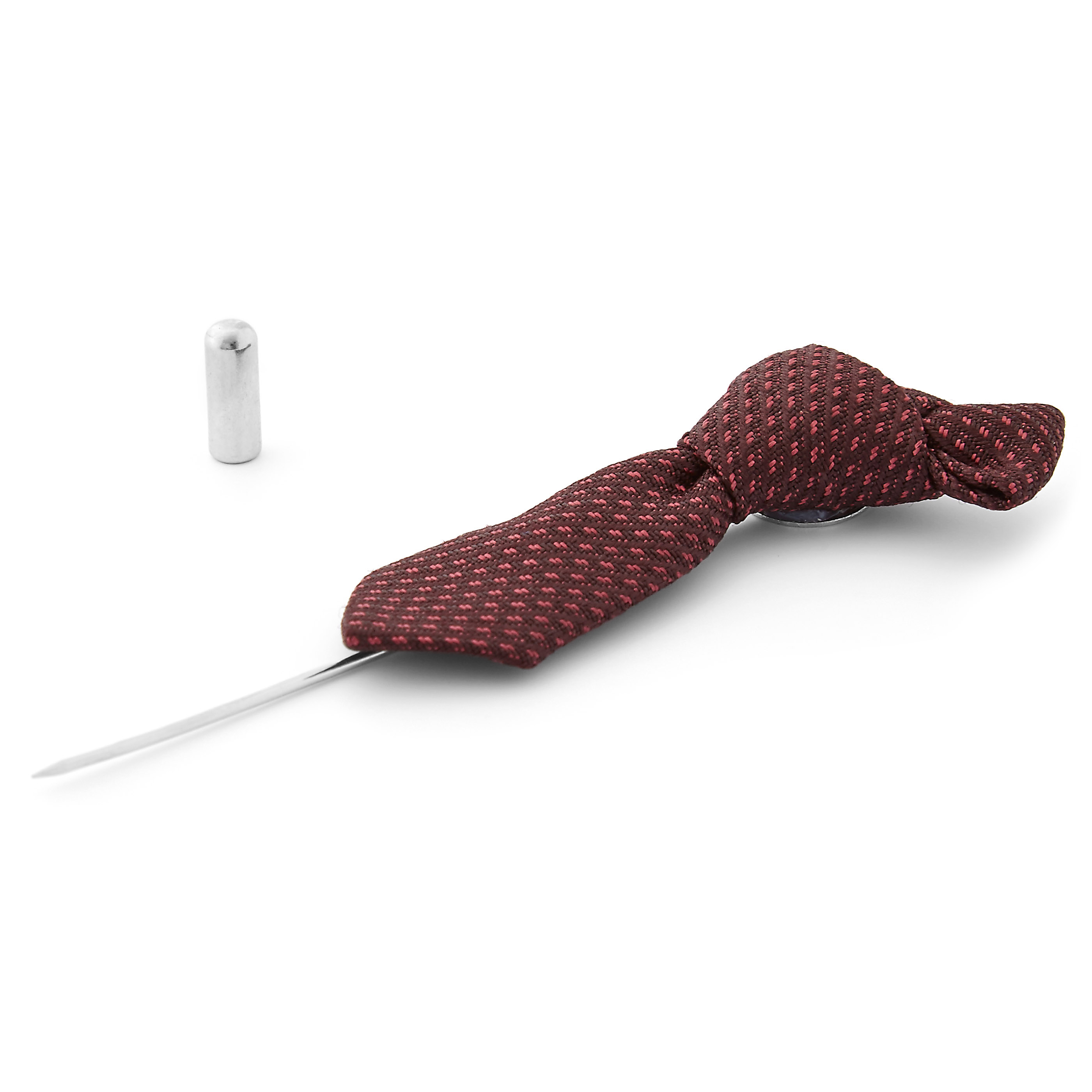 Ruskea & burgundi solmio -rintaneula - 2