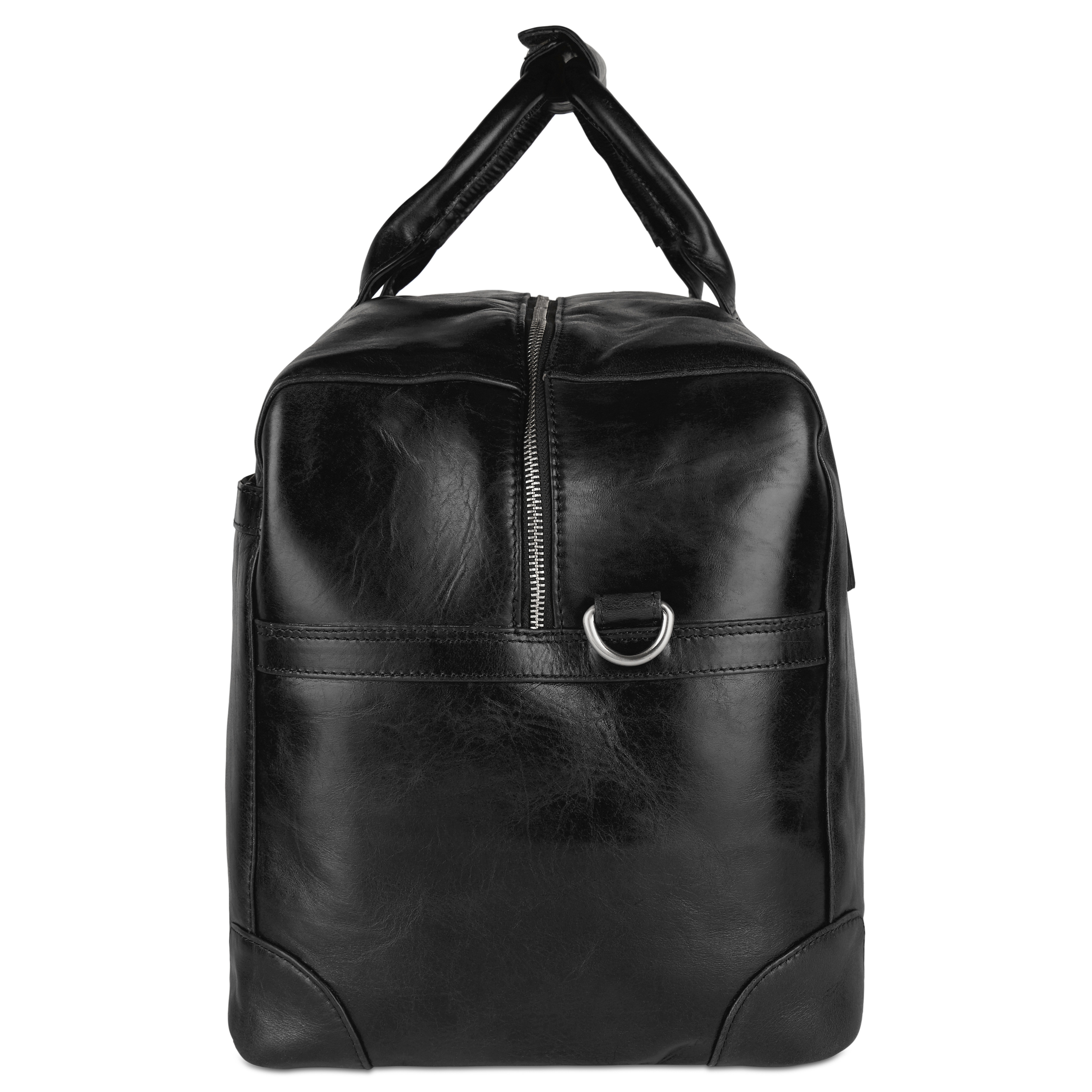 Sac weekend en cuir noir Jasper  - 5