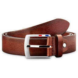 Vintage Brown Full-grain Leather Belt