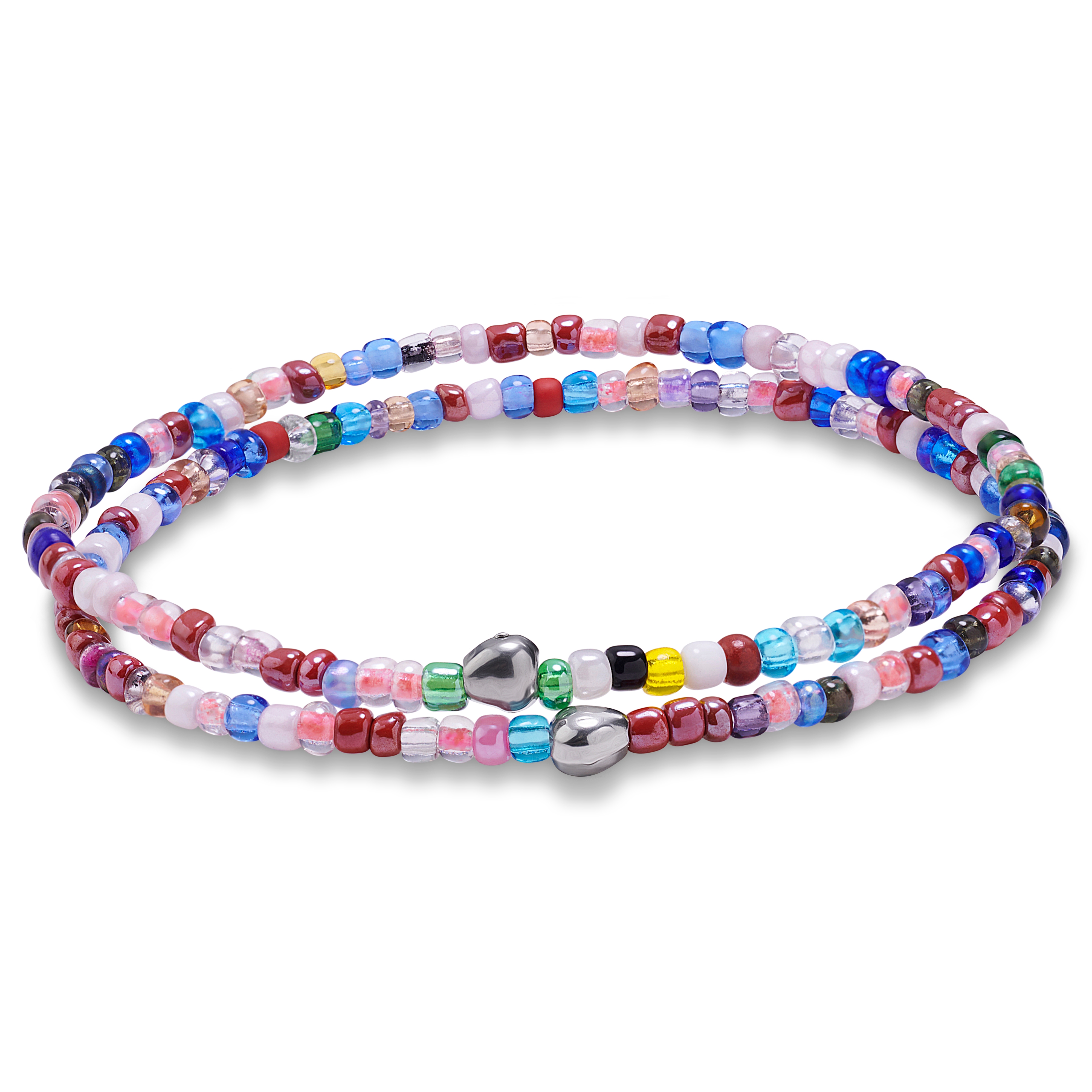 Amalfi | Pink Multi-Glass Beaded Bracelet