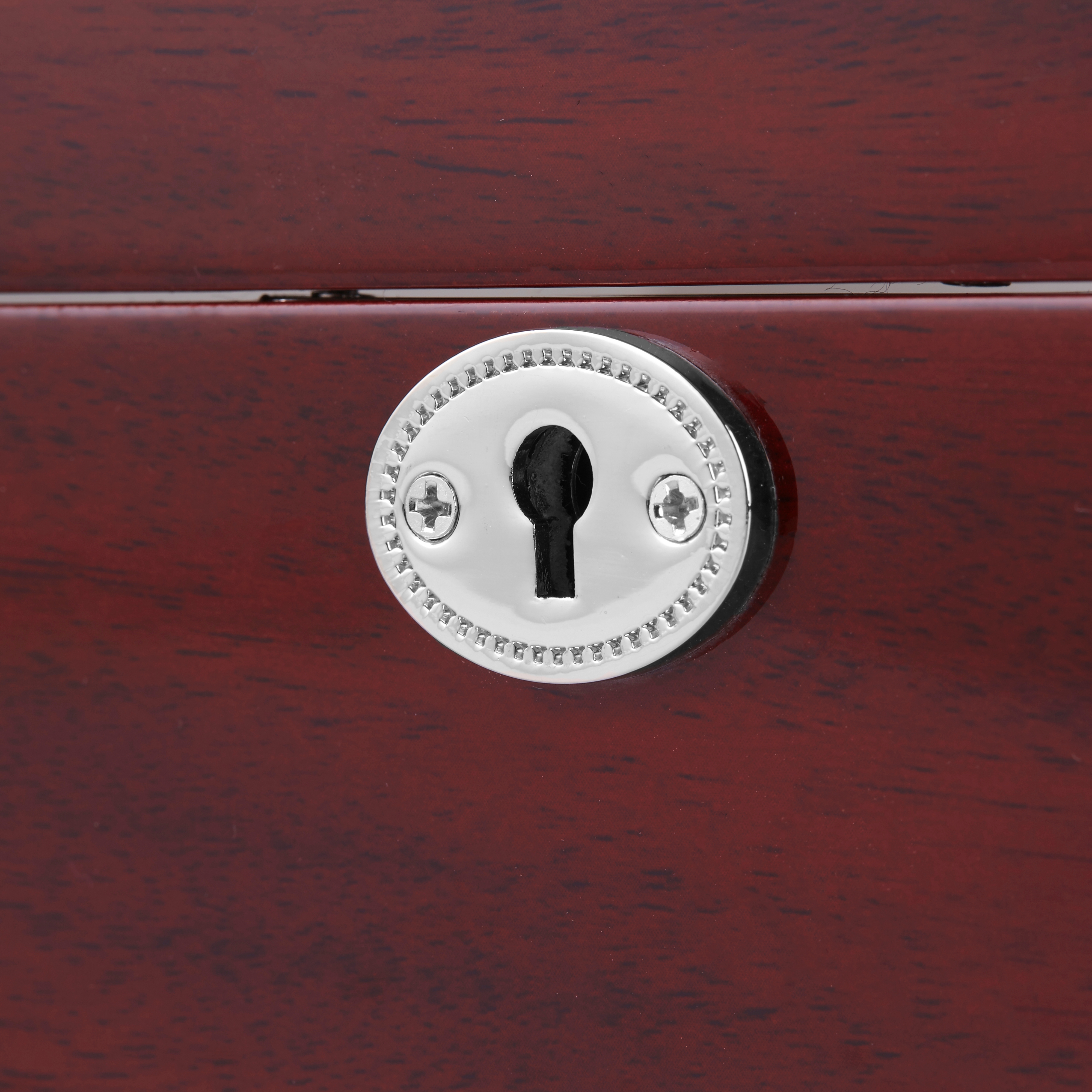 Kersenhouten Horlogekast met Zilverkleurig Accent - 10 horloges - 5