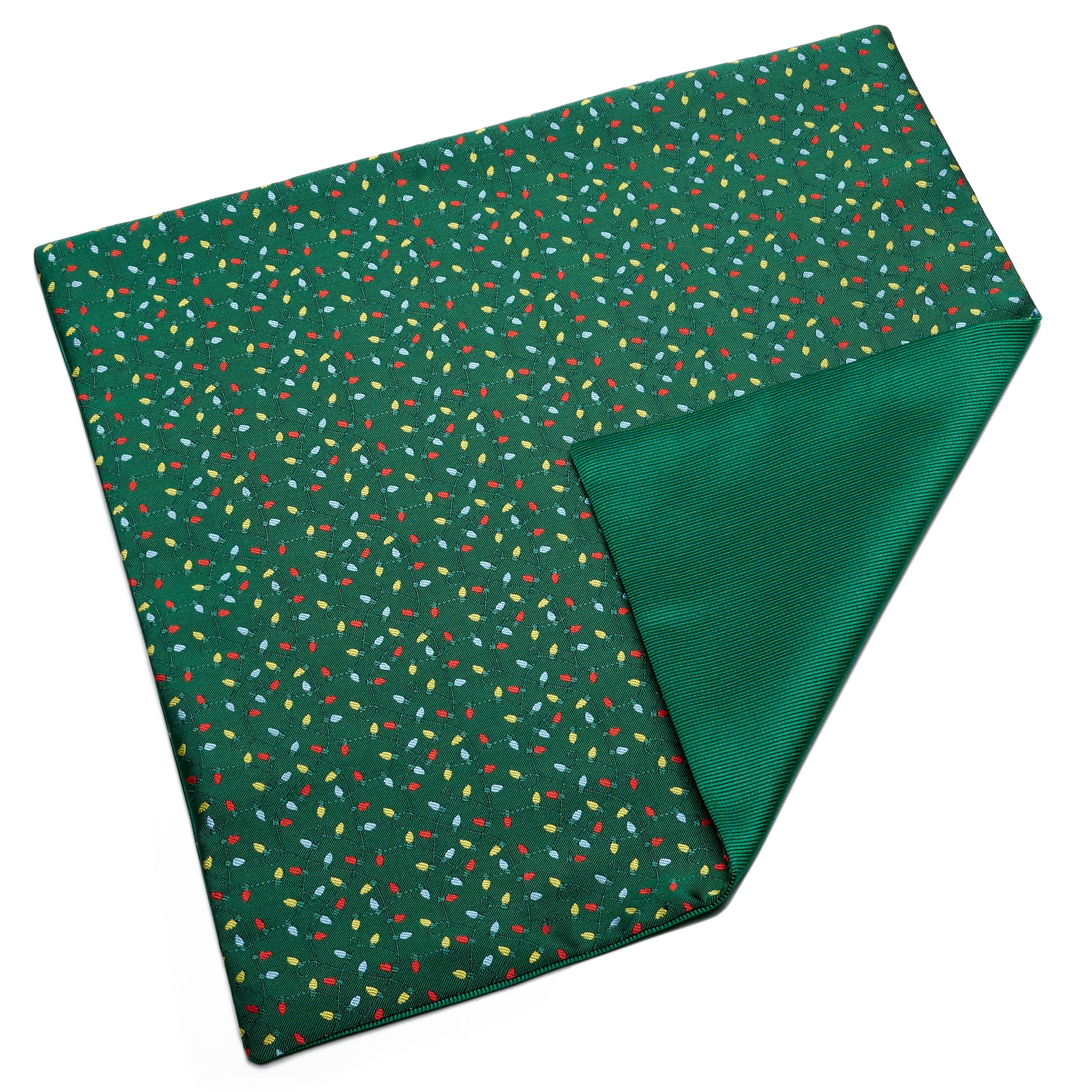 Green Christmas Lights Pocket Square - 5