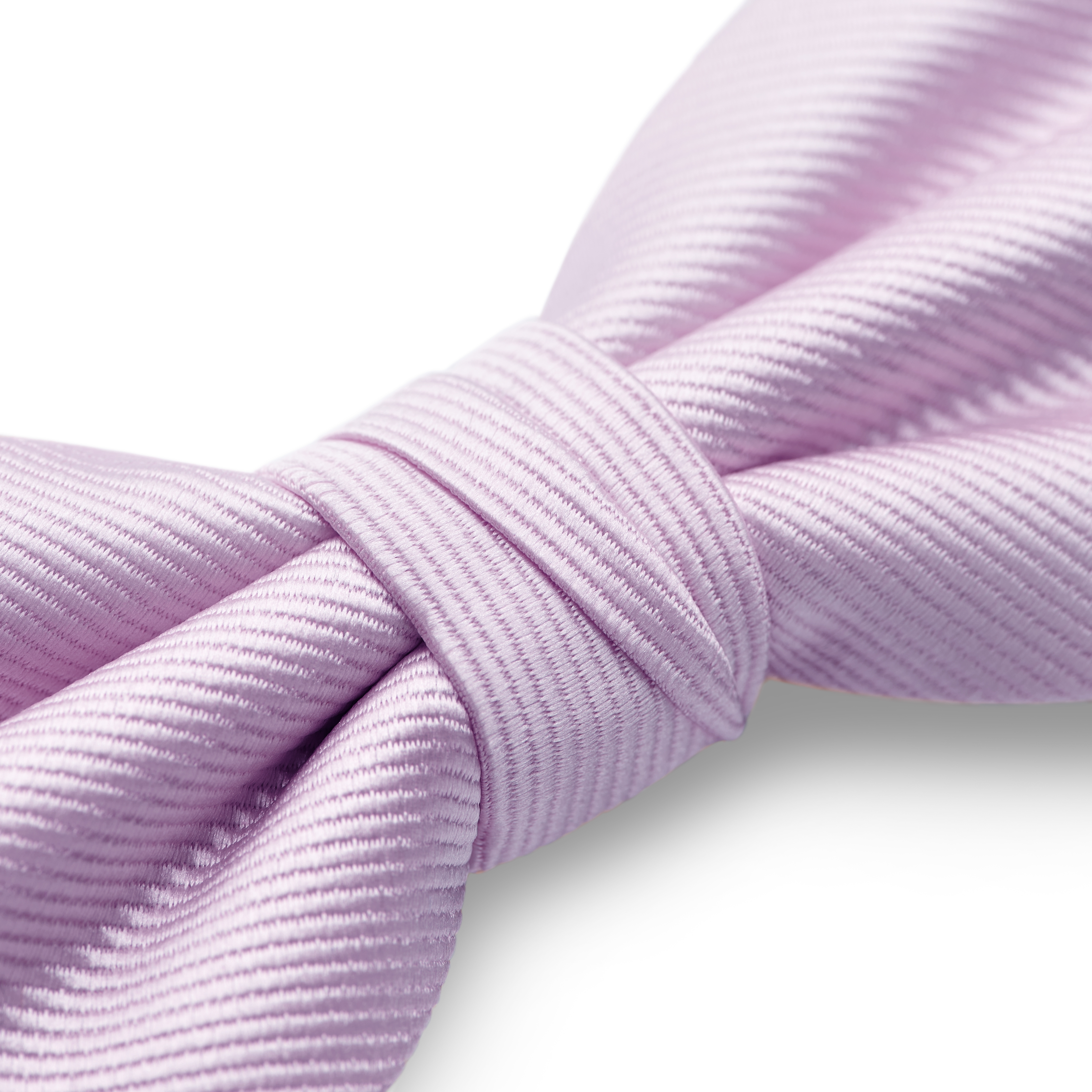 Light Violet Pre-Tied Grosgrain Bow Tie - 4
