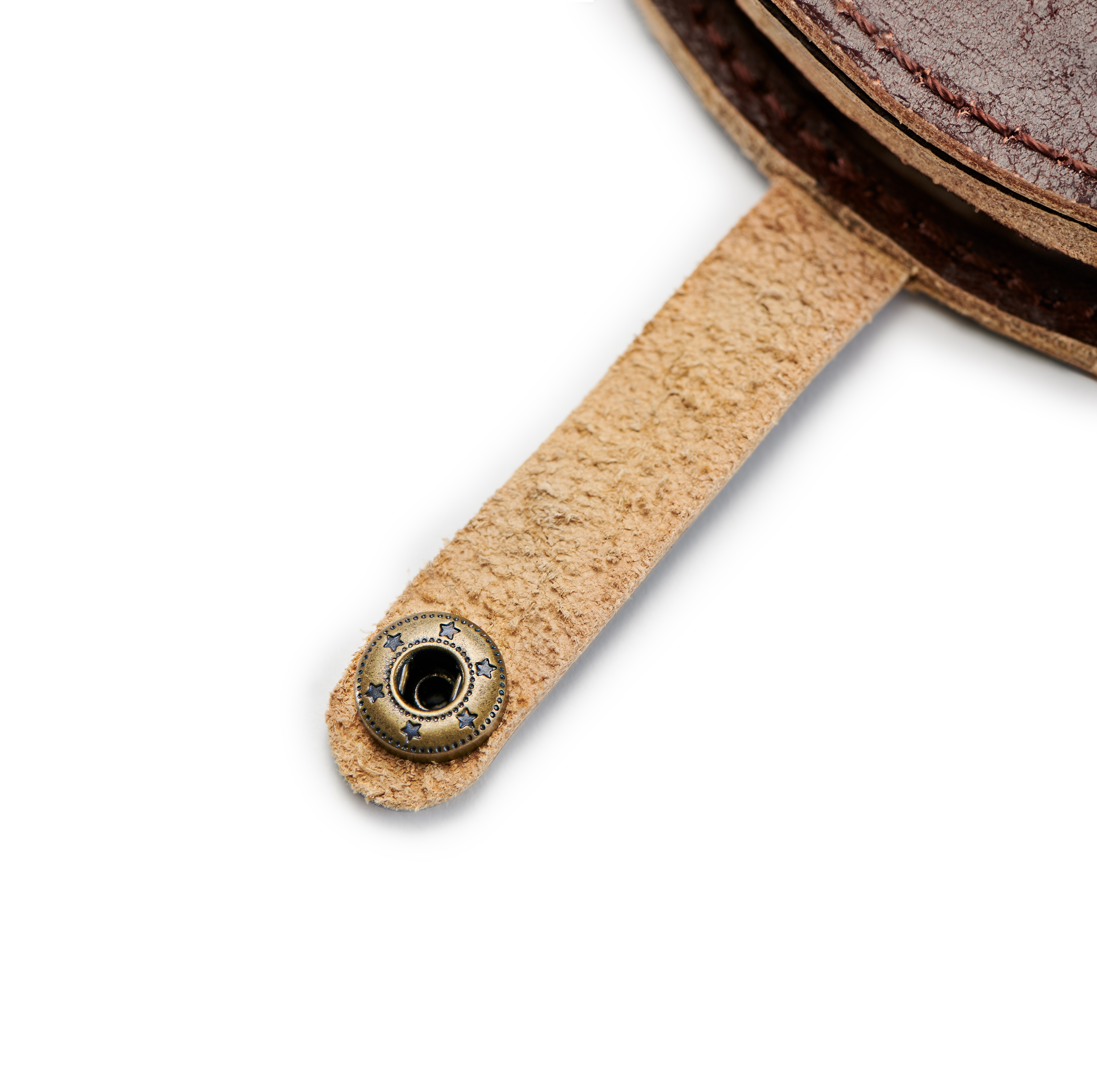 Leder Glasuntersetzer x4 (Getränke-Untersetzer) und Halter | Braun & Rund - 5