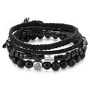 Lava Rock, Onyx, Kokosnuss- und Sterlingsilber-Armband-Set Lava Rock, Onyx, Kokosnuss- und Sterlingsilber-Armband-Set