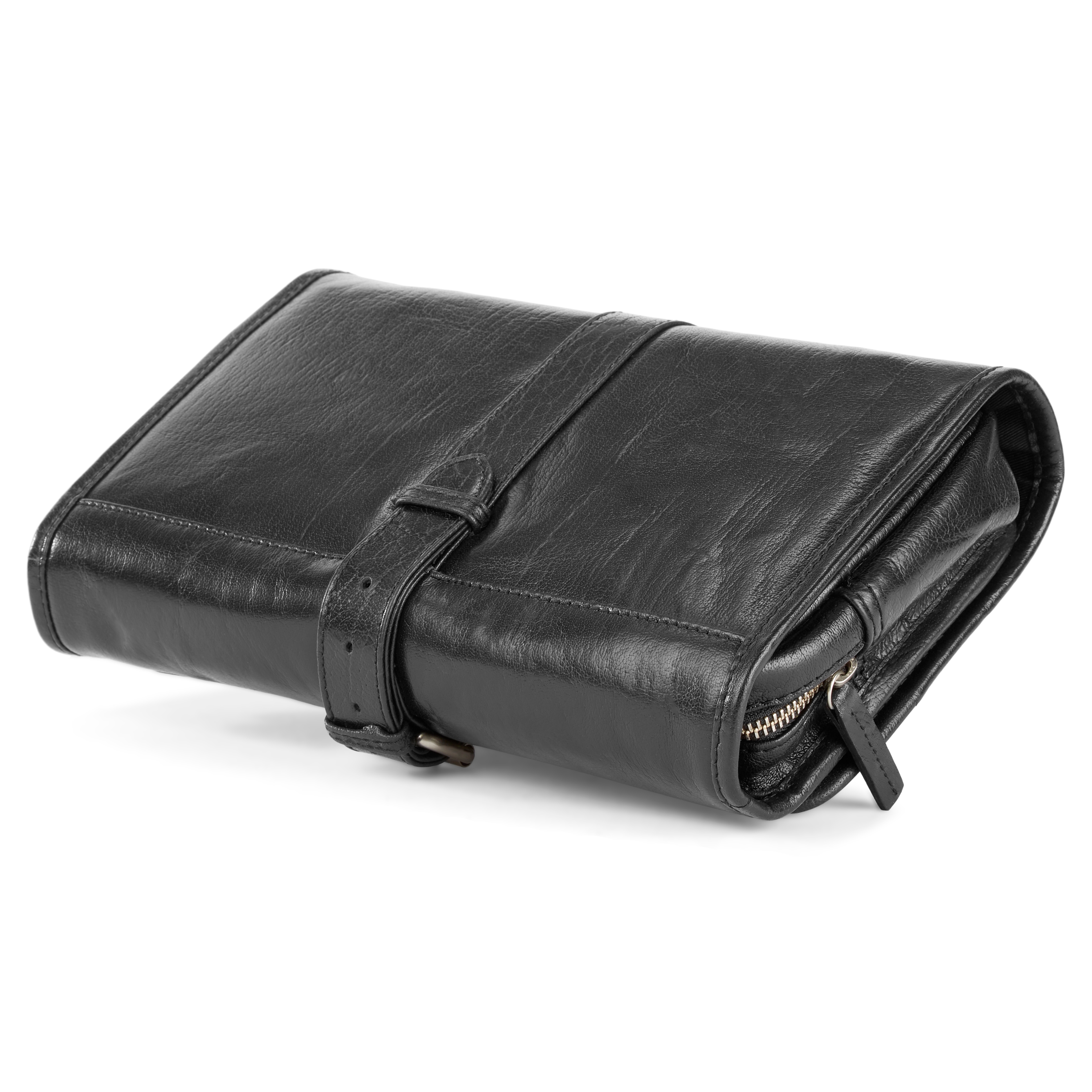 Czarna skórzana wisząca kosmetyczka California - 4