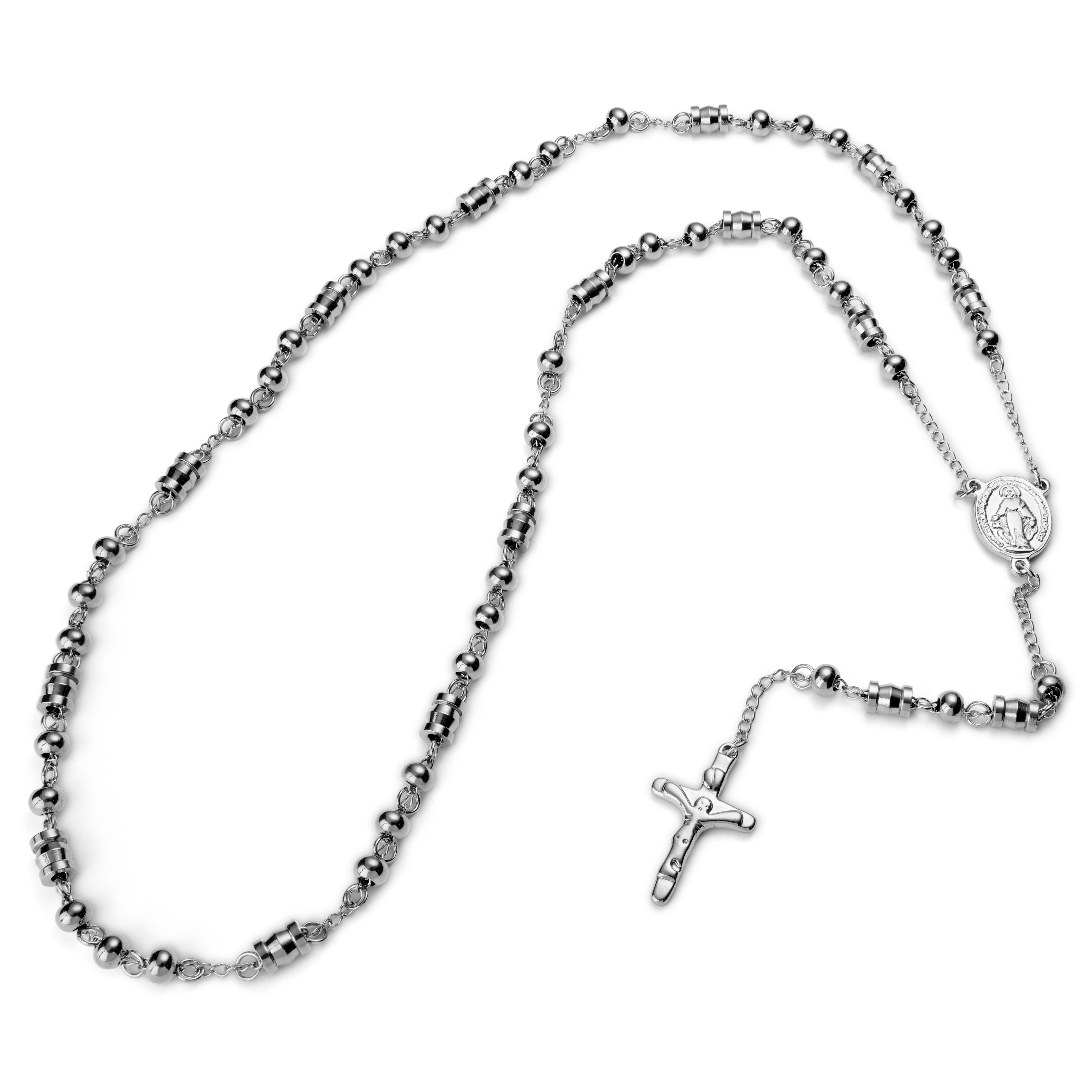 White best sale rosary necklace