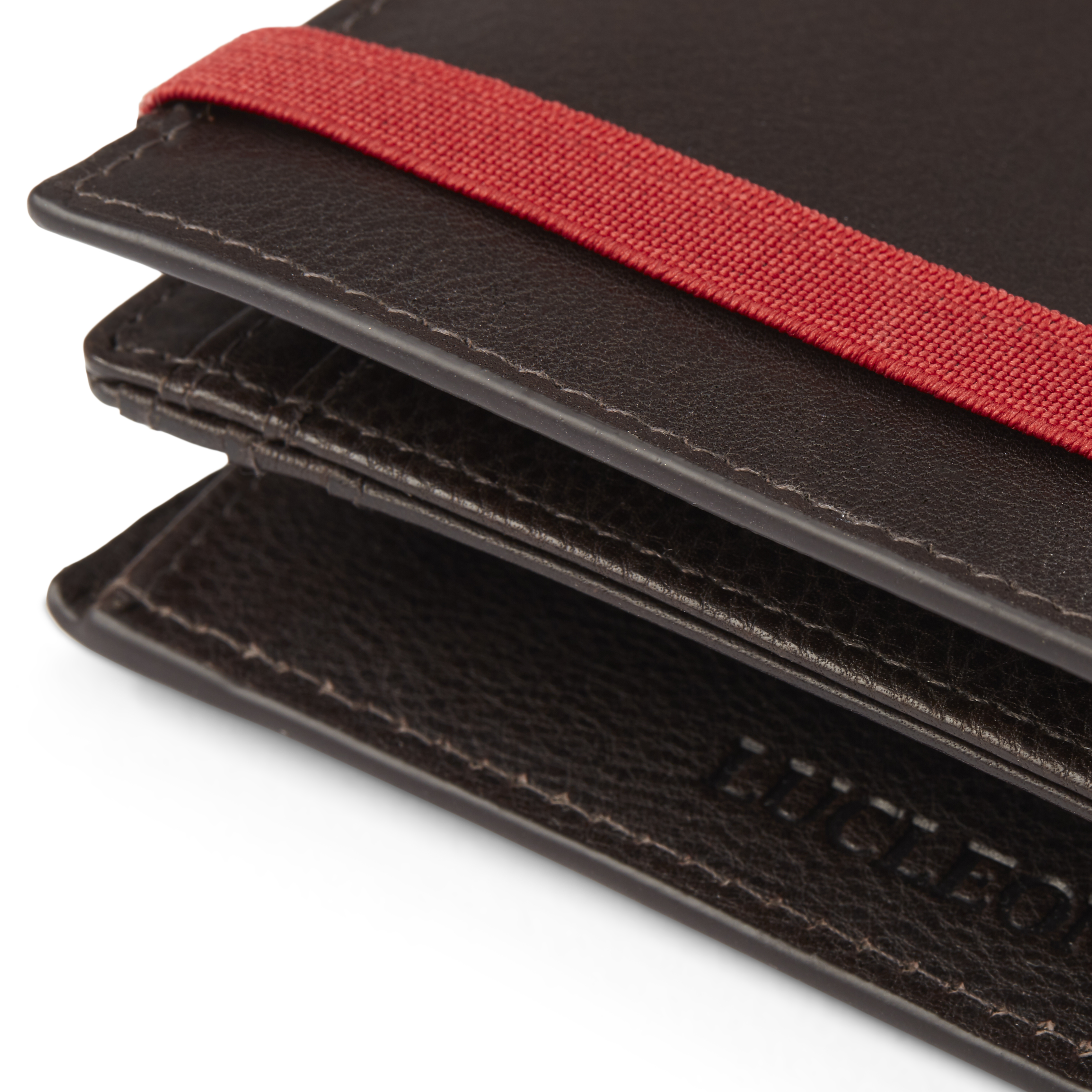 Lonnie Dark-Brown Leather RFID-Blocking Wallet with Keyring  - 9