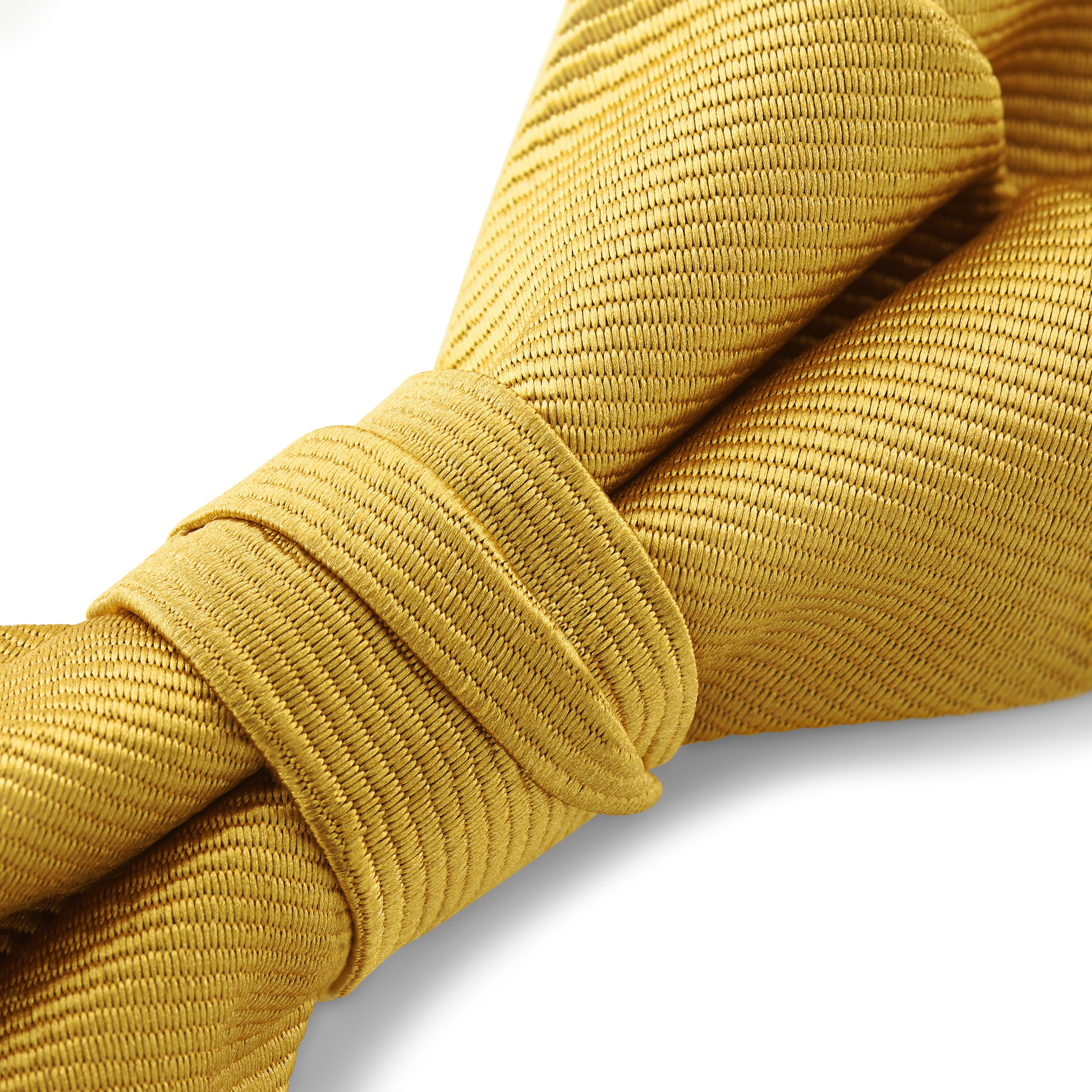 Goldbraune vorgebundene Grosgrain Fliege mit Diamantspitze - 3