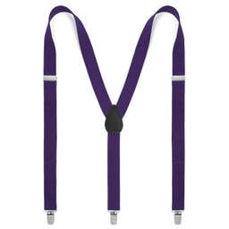 Purple Slim Clip-On Suspenders