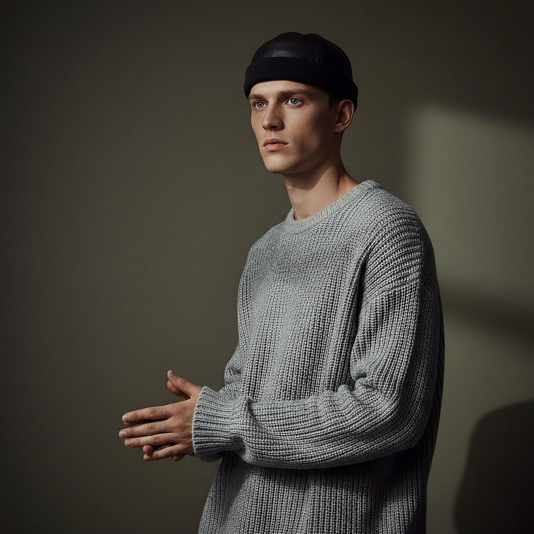 Lacuna | Black Leather Docker Hat - 3