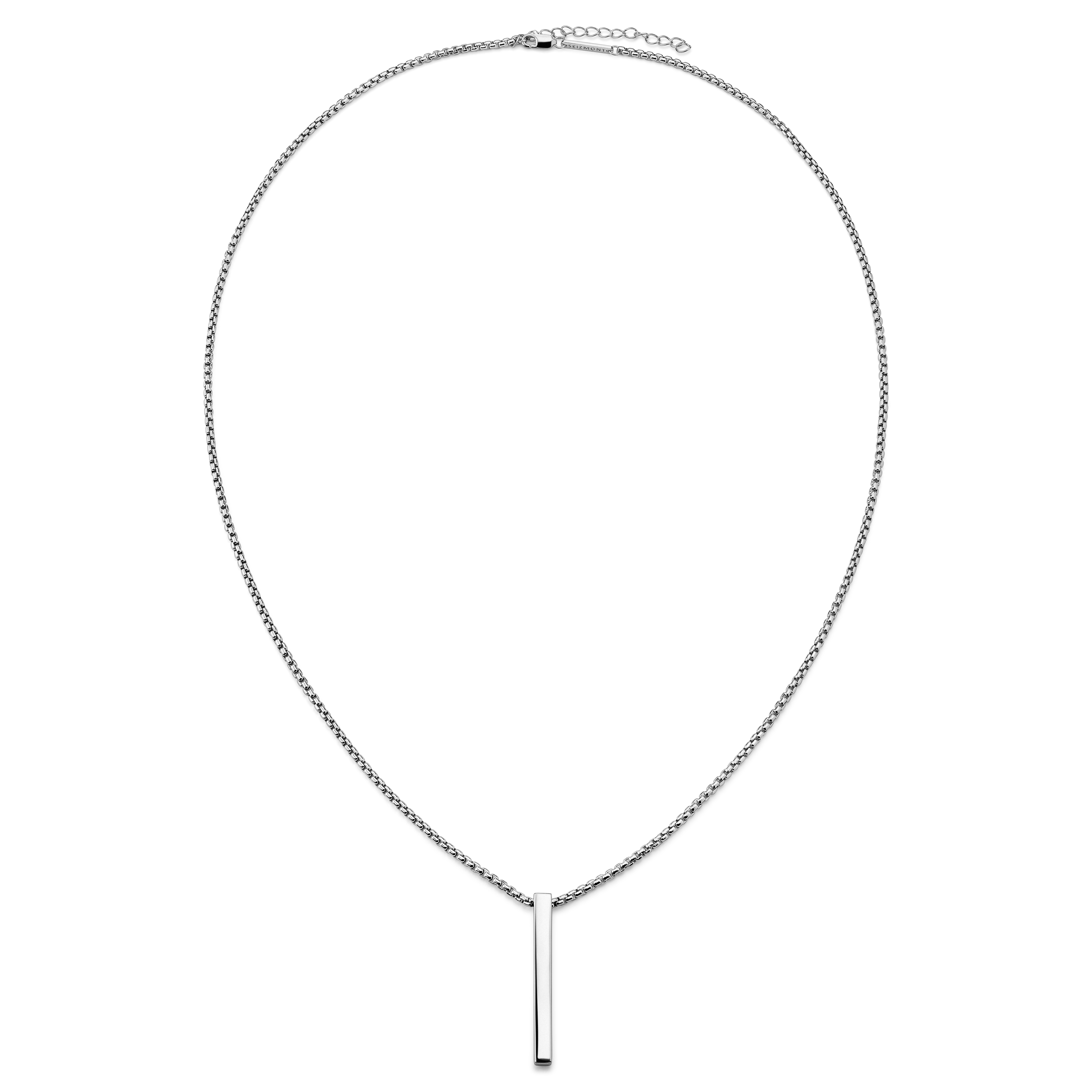 Argentia | Naszyjnik z wypolerowanego srebra próby 925 z prostą zawieszką - 3