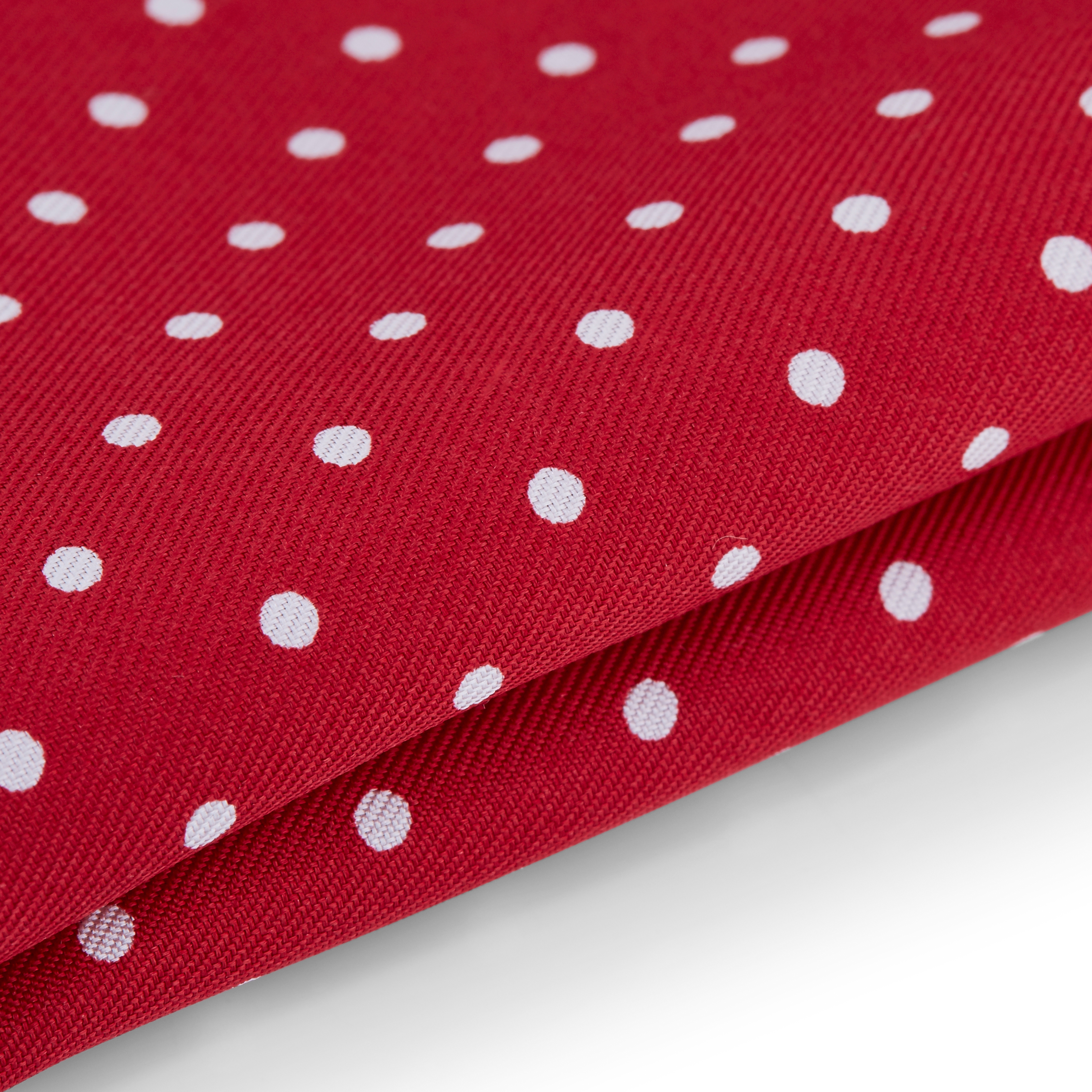 Rotes & Weiß Gepunktetes Einstecktuch - 2