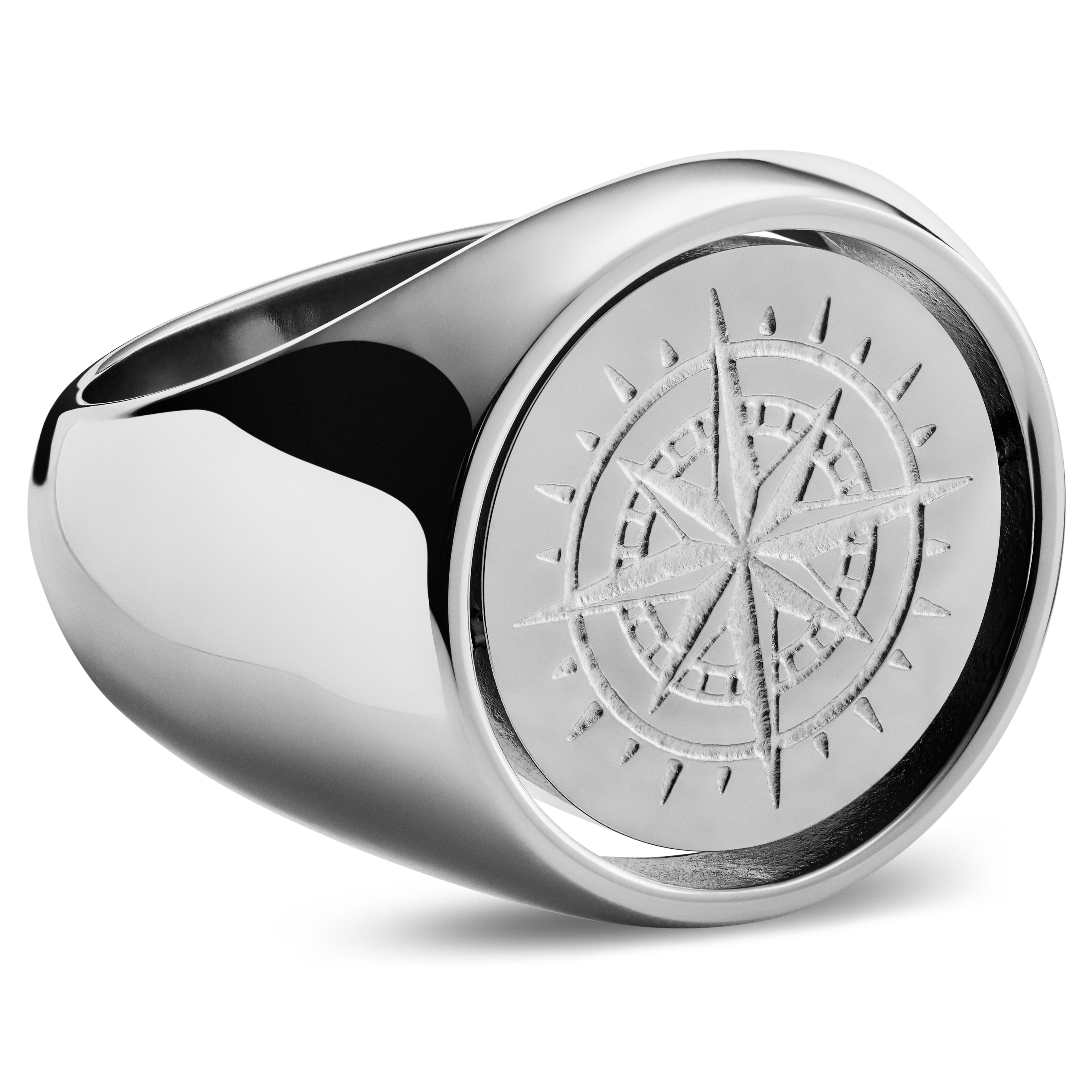 Makt | Rotating Silver-Tone Stainless Steel And Lapis Lazuli Signet Ring - 2