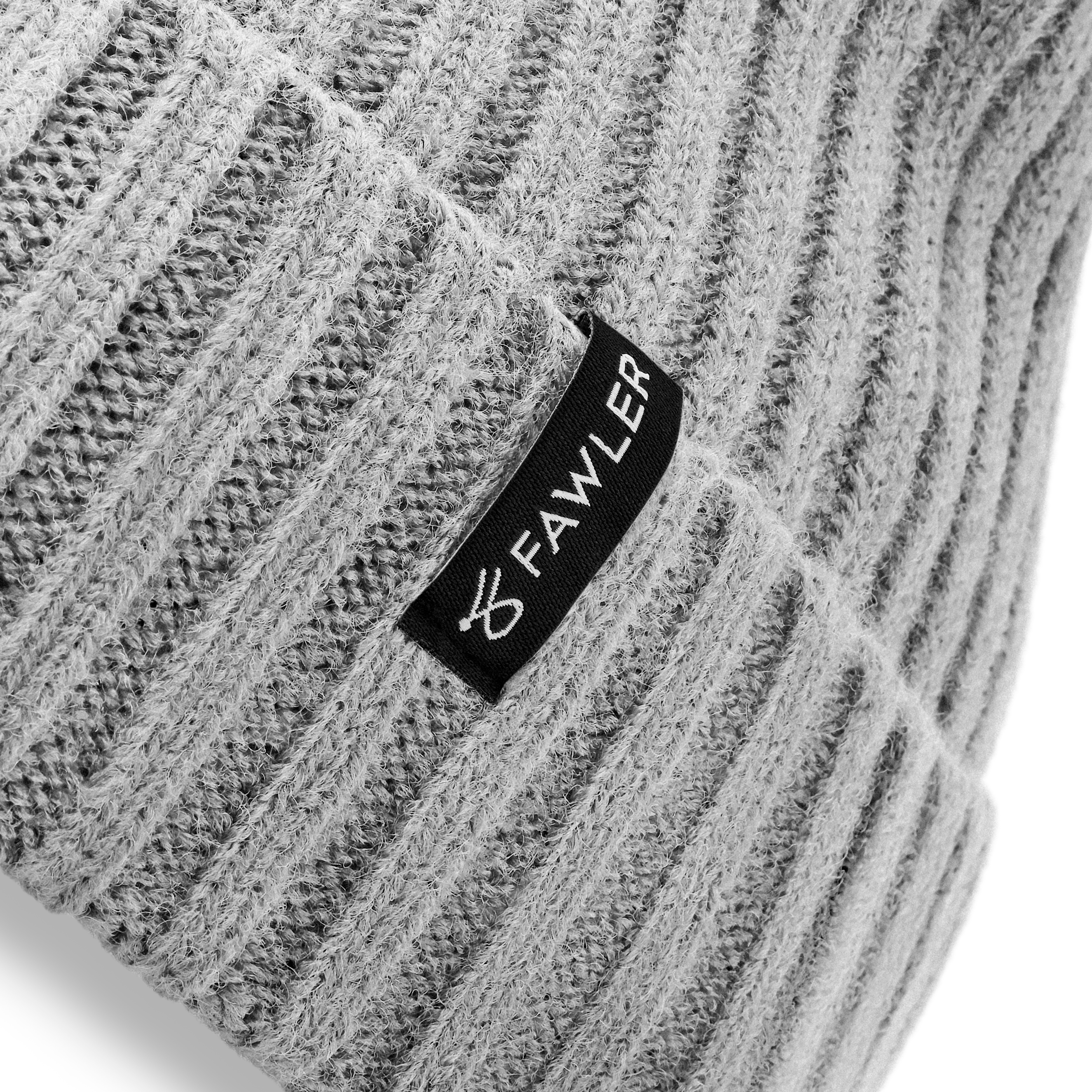 Arctic | Svetlo siv rebrasto pleten beanie iz volnene mešanice - 3