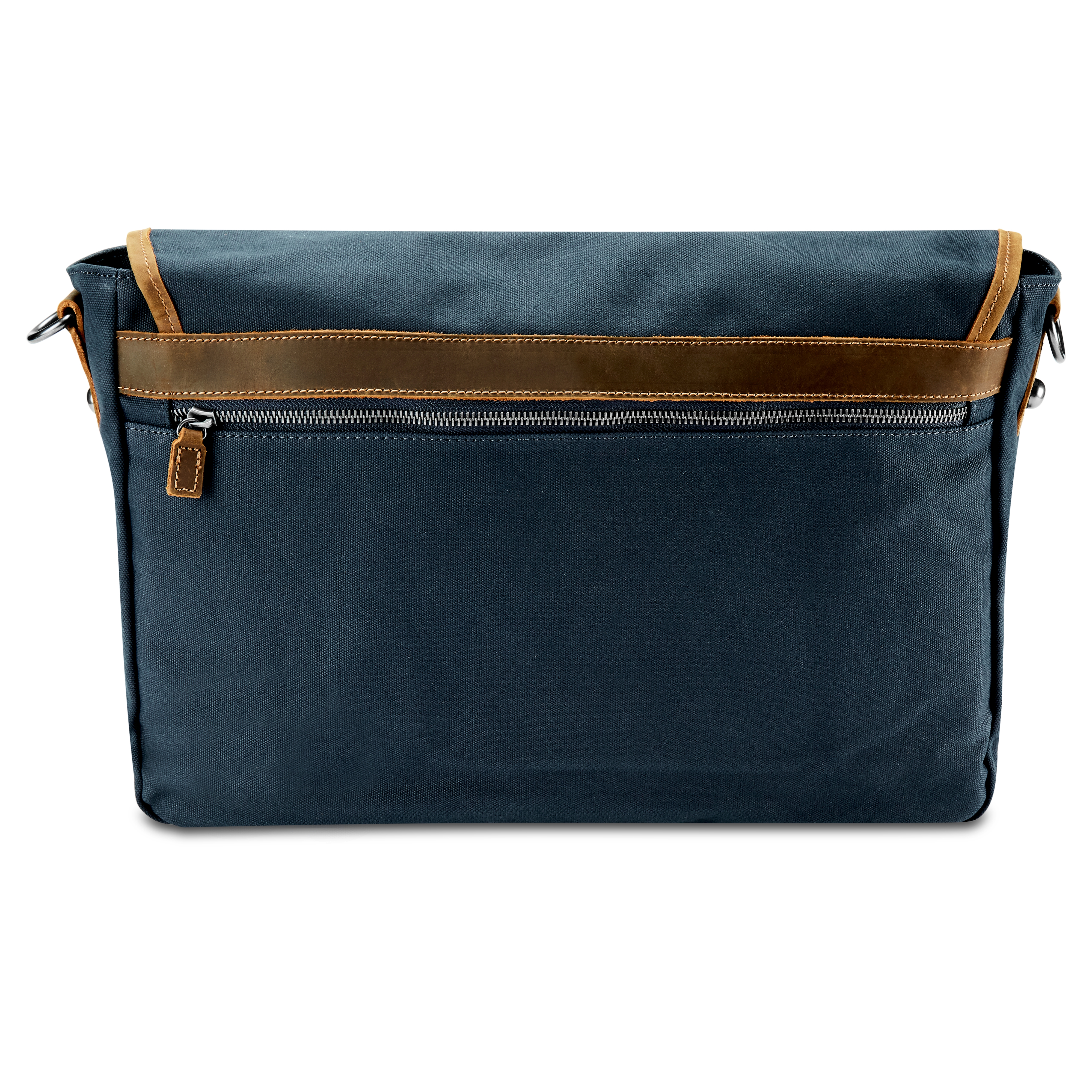 Saul Tarpa Messenger Tasche In Blau & Hellbraun - 4