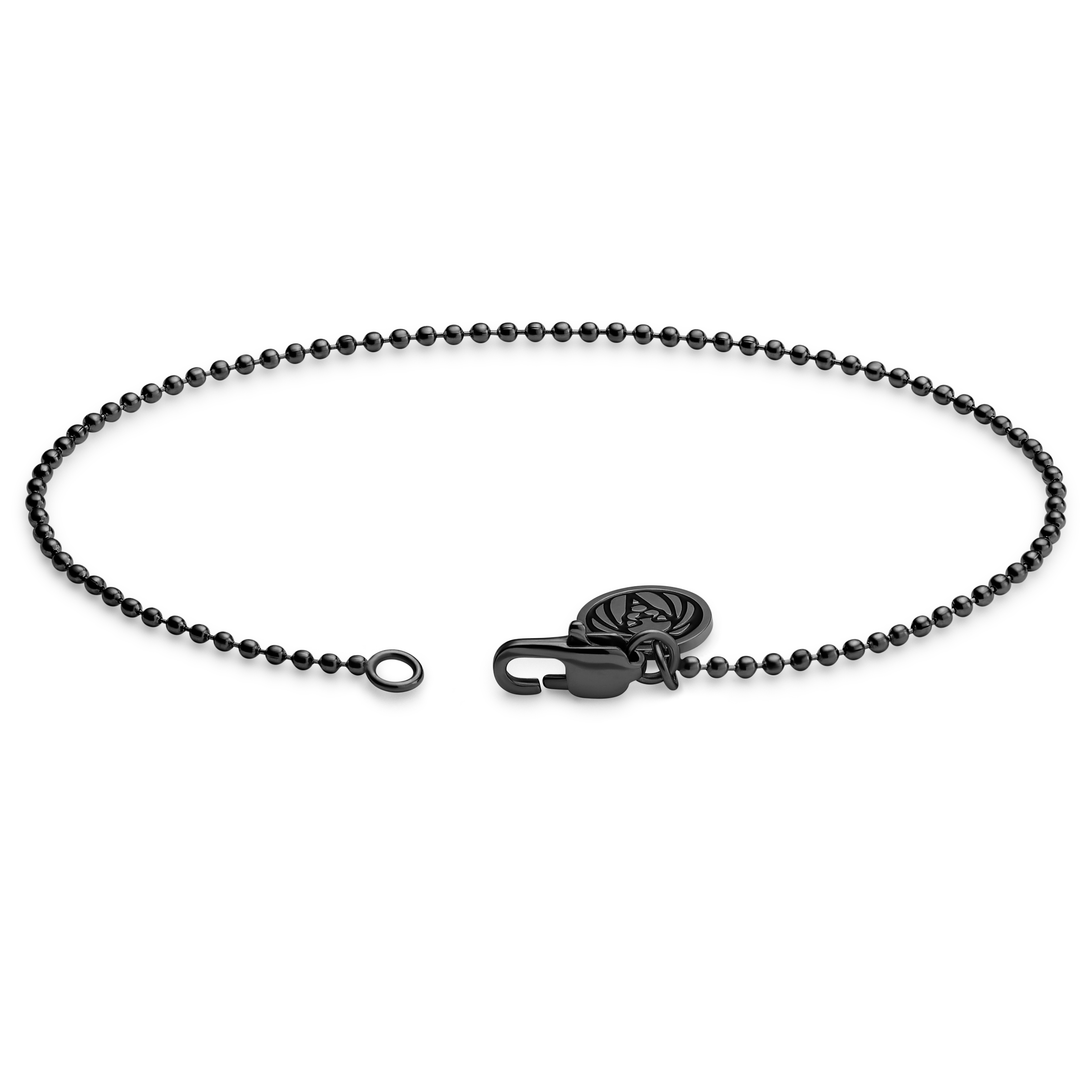 Essentials | Bracelet gris anthracite à chaîne à boules 1,6 mm - 3