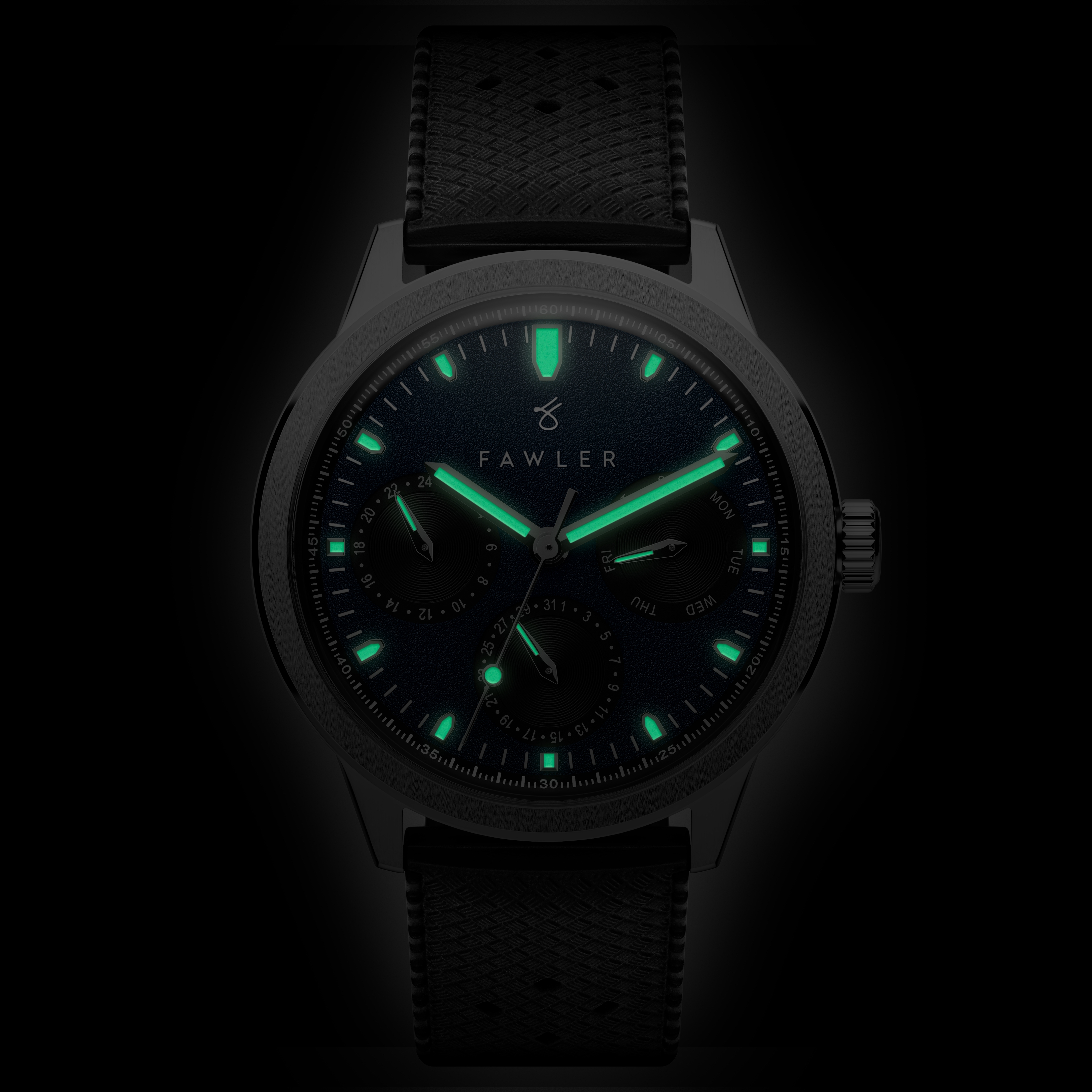 Fausto | Blue Stainless Steel Calendar Watch - 2