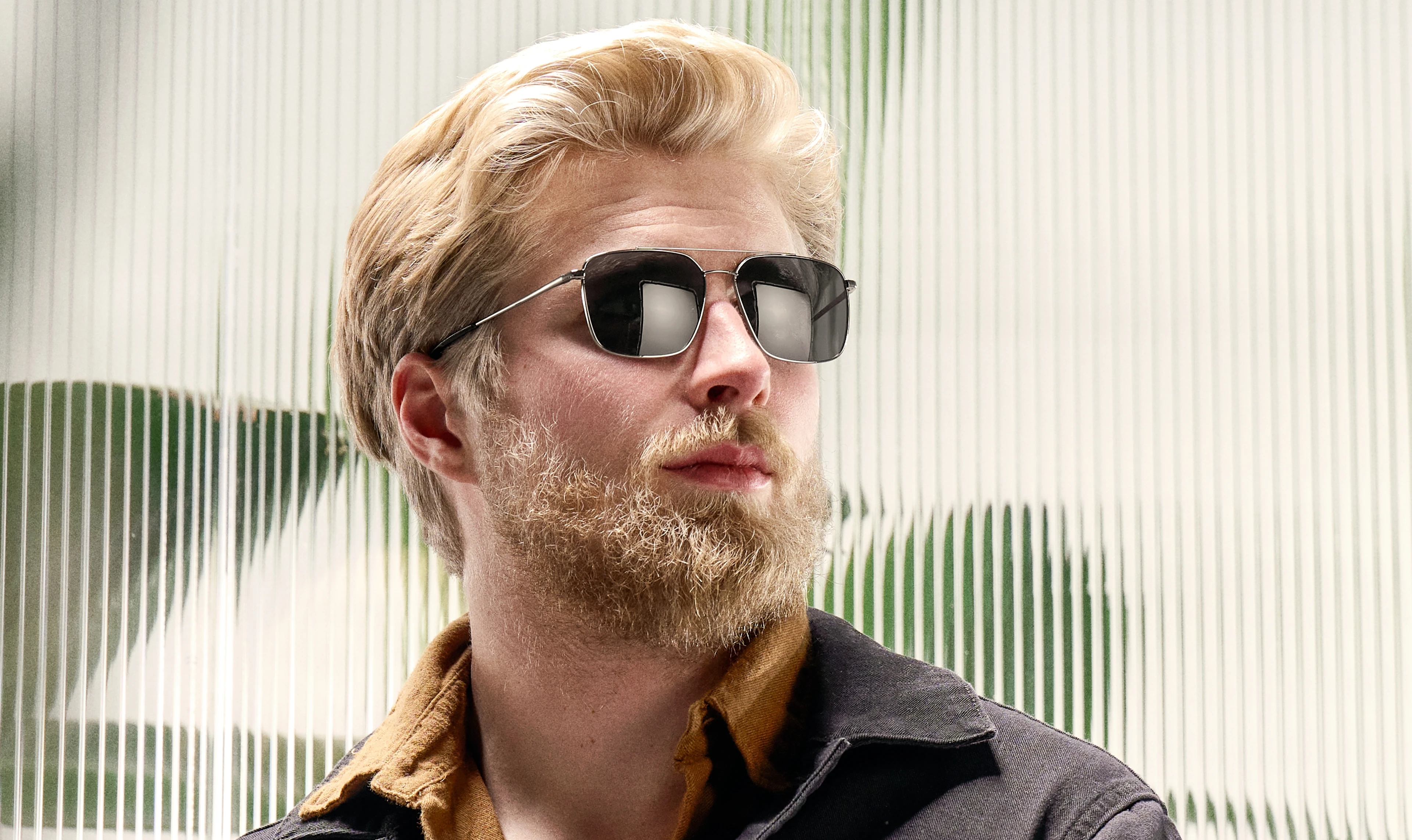 HENGOSEN Zonnebril voor mannen, gepolariseerde zonnebril voor mannen met licht frame en uv-bescherming, bruin-bruin