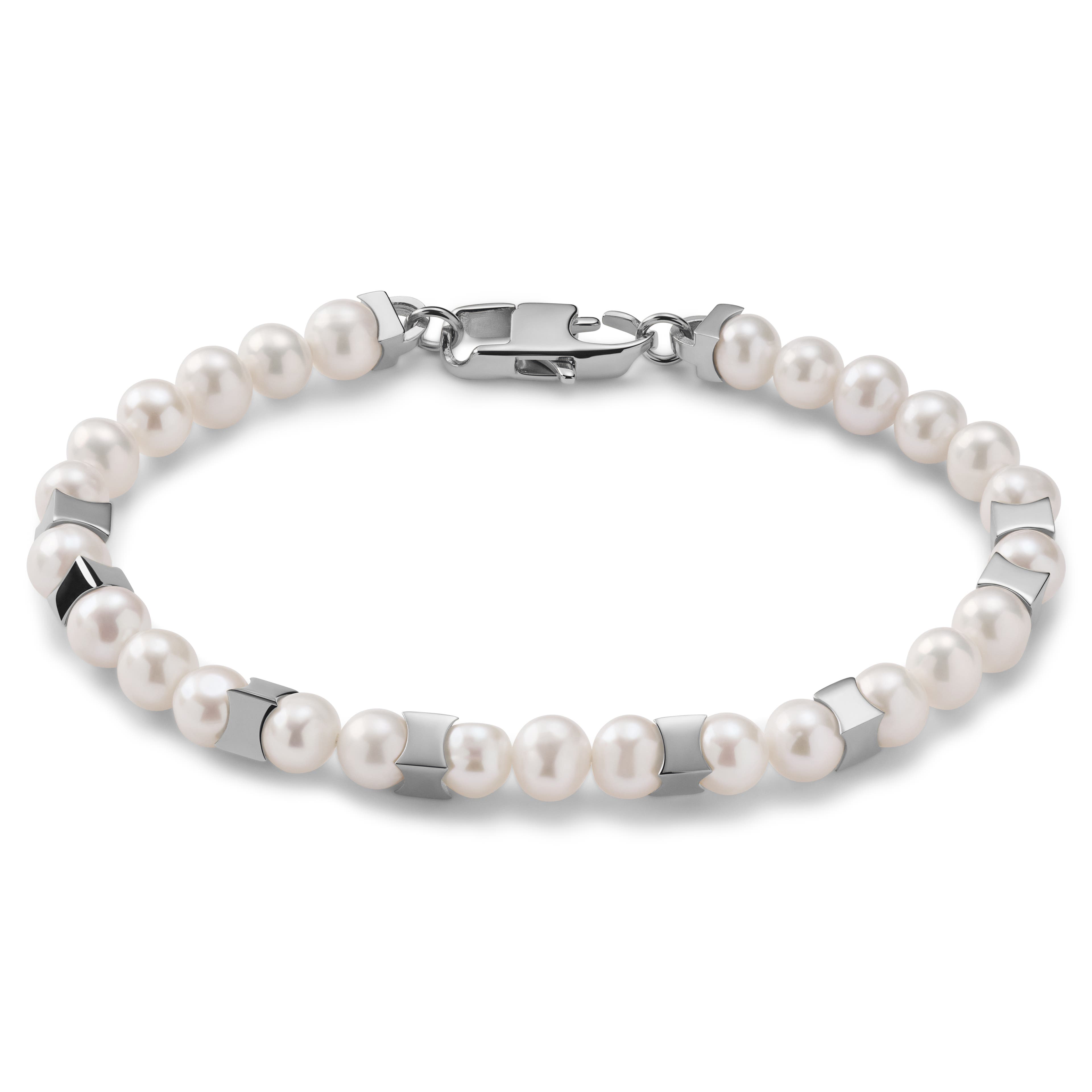 Ocata | Silver-Tone Pearl Bracelet